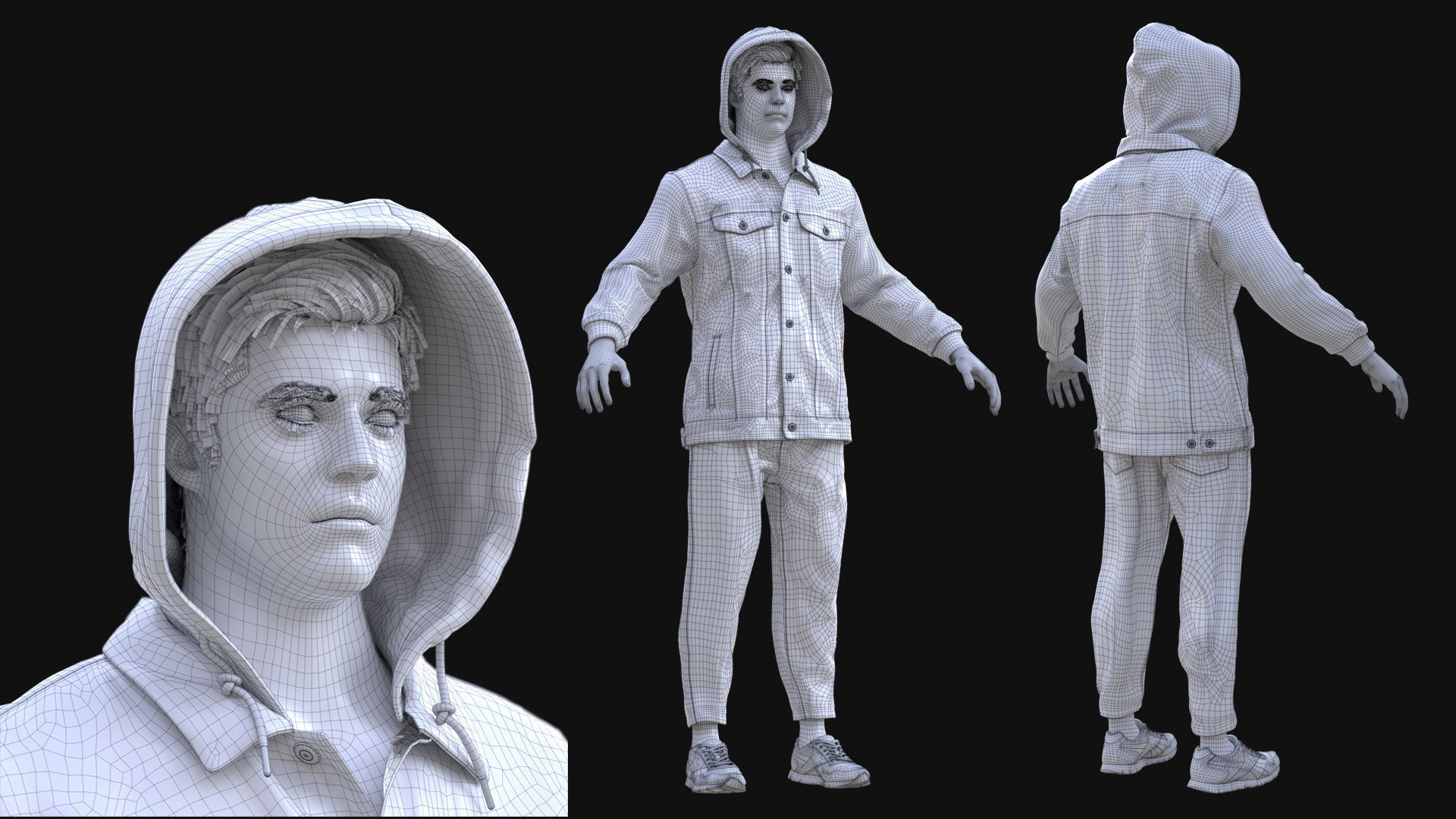 Man - Autumn Outfit 12 - Modular - Rigged Low-poly 3D model_15