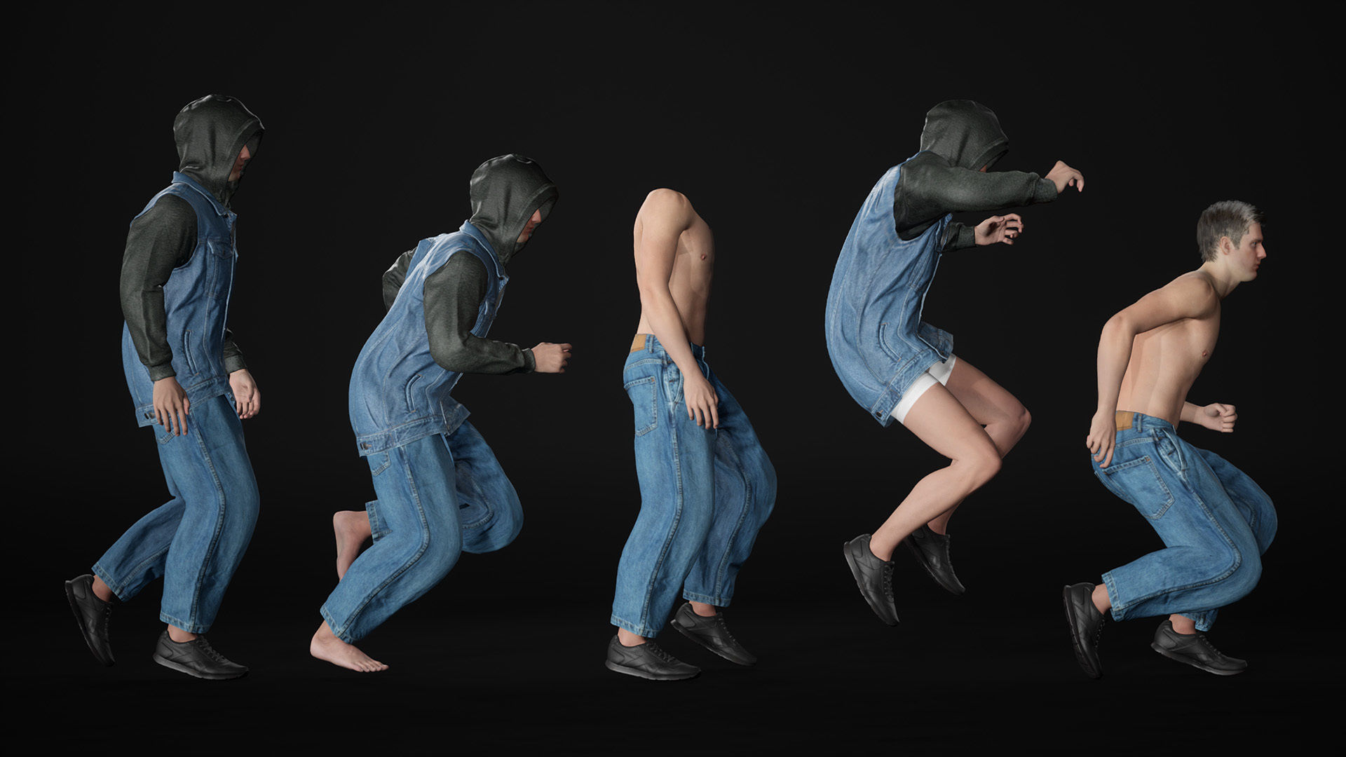 Man - Autumn Outfit 12 - Modular - Rigged Low-poly 3D model_18