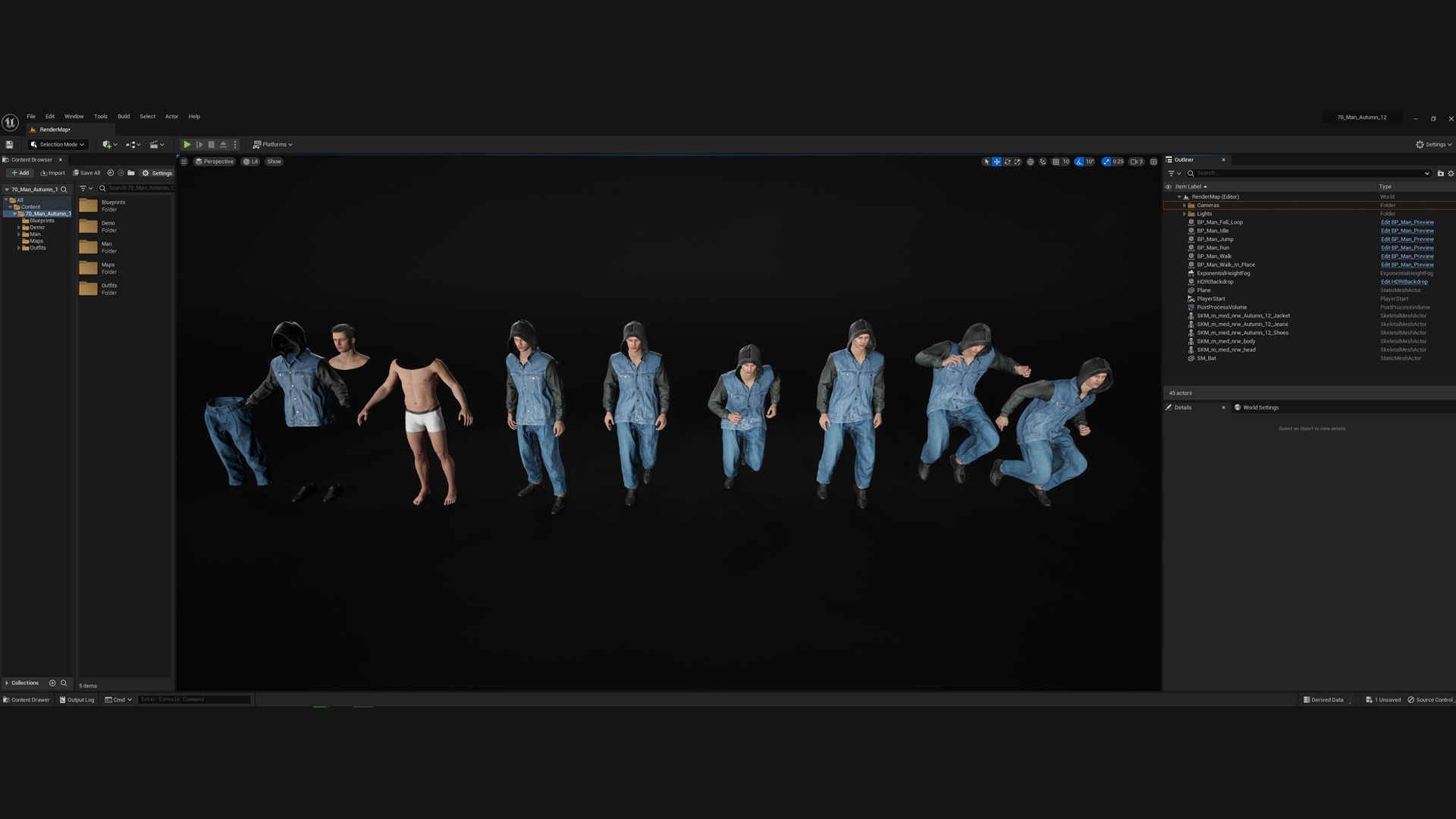 Man - Autumn Outfit 12 - Modular - Rigged Low-poly 3D model_5