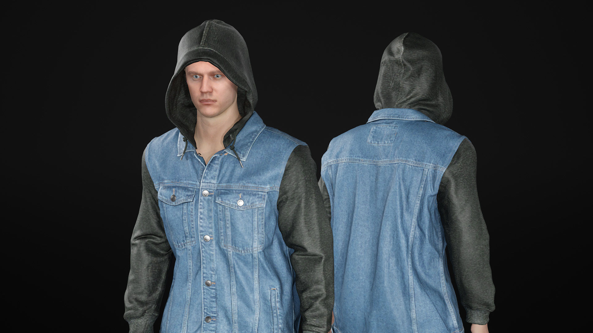 Man - Autumn Outfit 12 - Modular - Rigged Low-poly 3D model_22