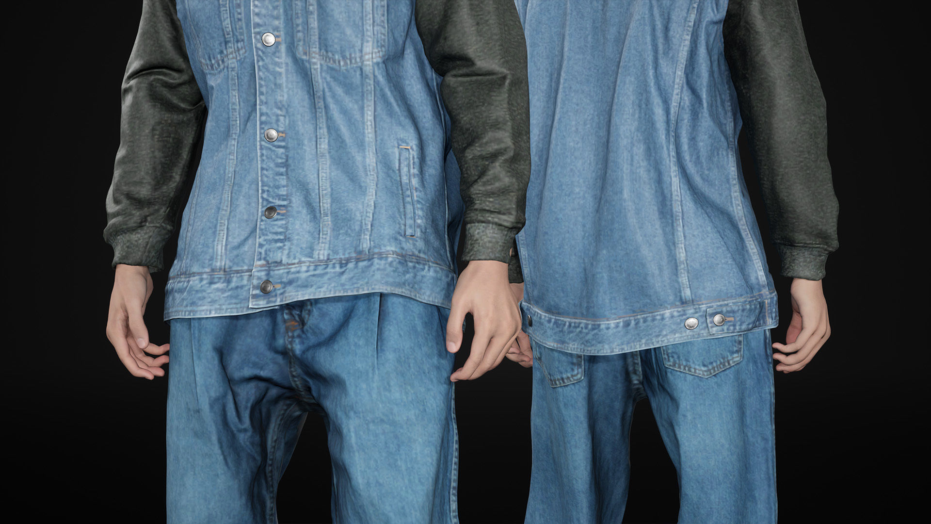 Man - Autumn Outfit 12 - Modular - Rigged Low-poly 3D model_23