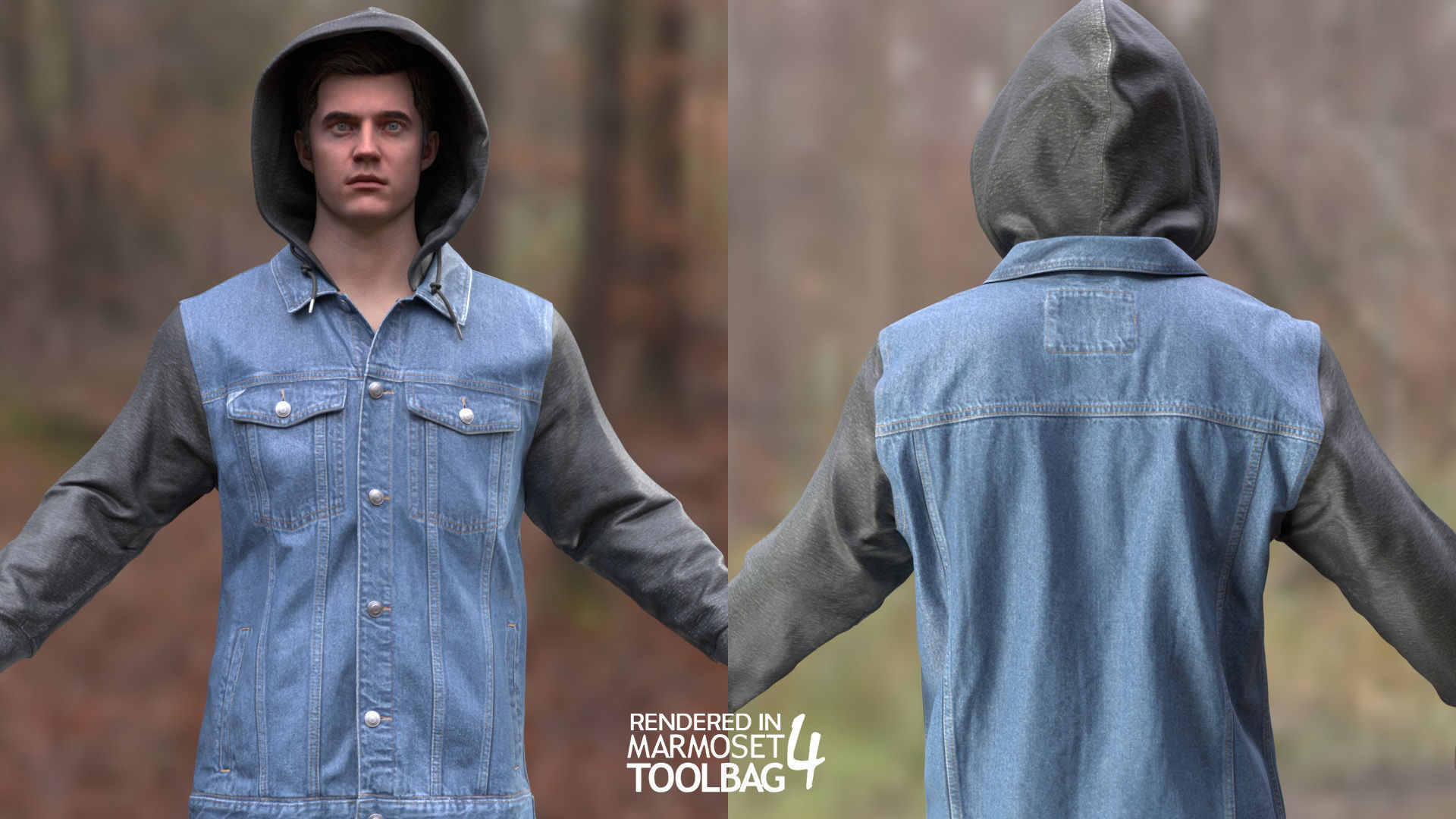 Man - Autumn Outfit 12 - Modular - Rigged Low-poly 3D model_6