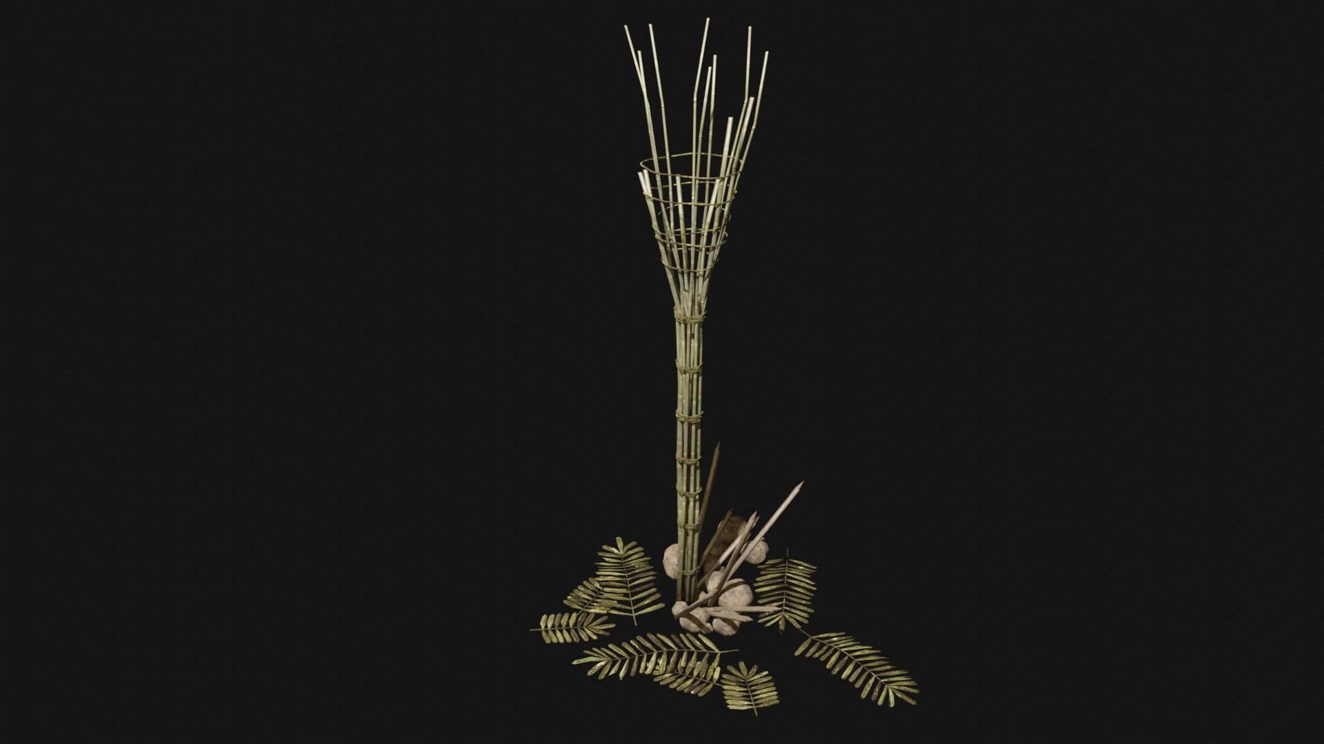 JUNGLE SWAMP WATCHTOWER SCOUT HUNTER TOWER AAA COLLECTION Low-poly 3D model_11