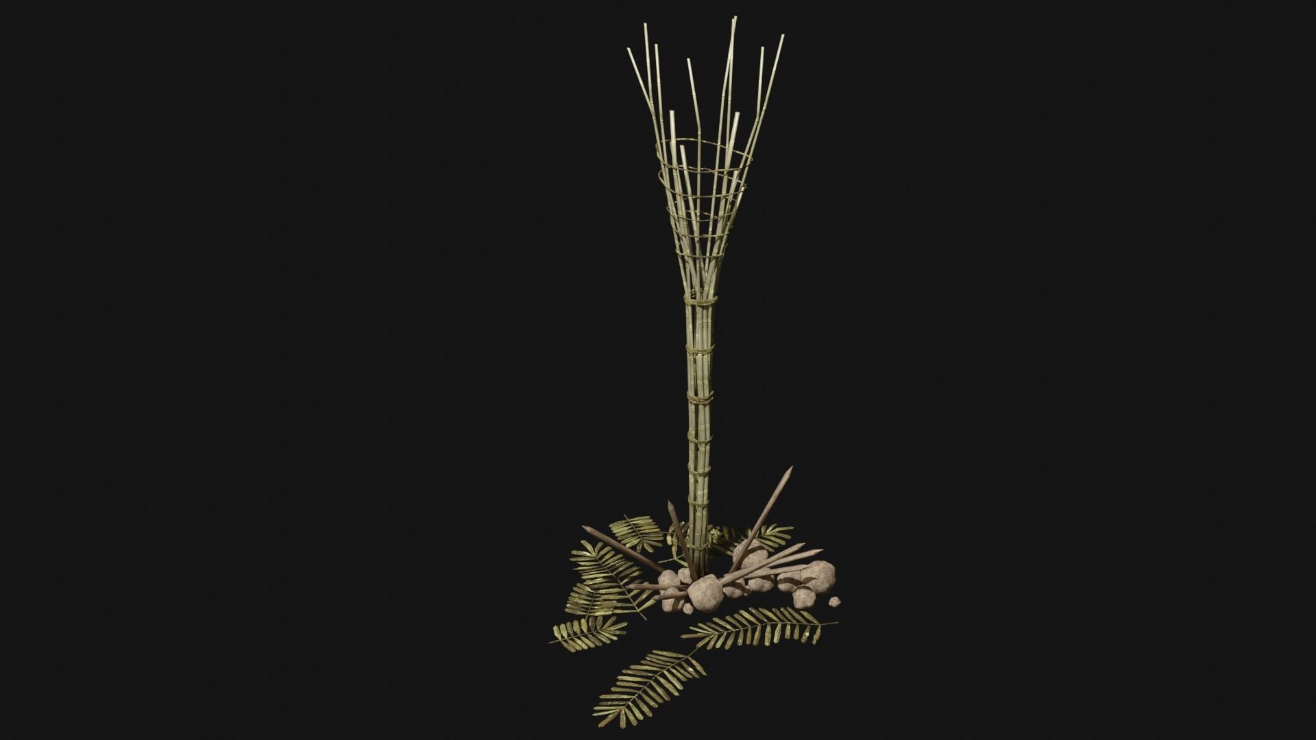 JUNGLE SWAMP WATCHTOWER SCOUT HUNTER TOWER AAA COLLECTION Low-poly 3D model_10