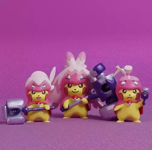 Pokemon - Pikachu Tinkatink Tinkatuff and Tinkaton Cosplay