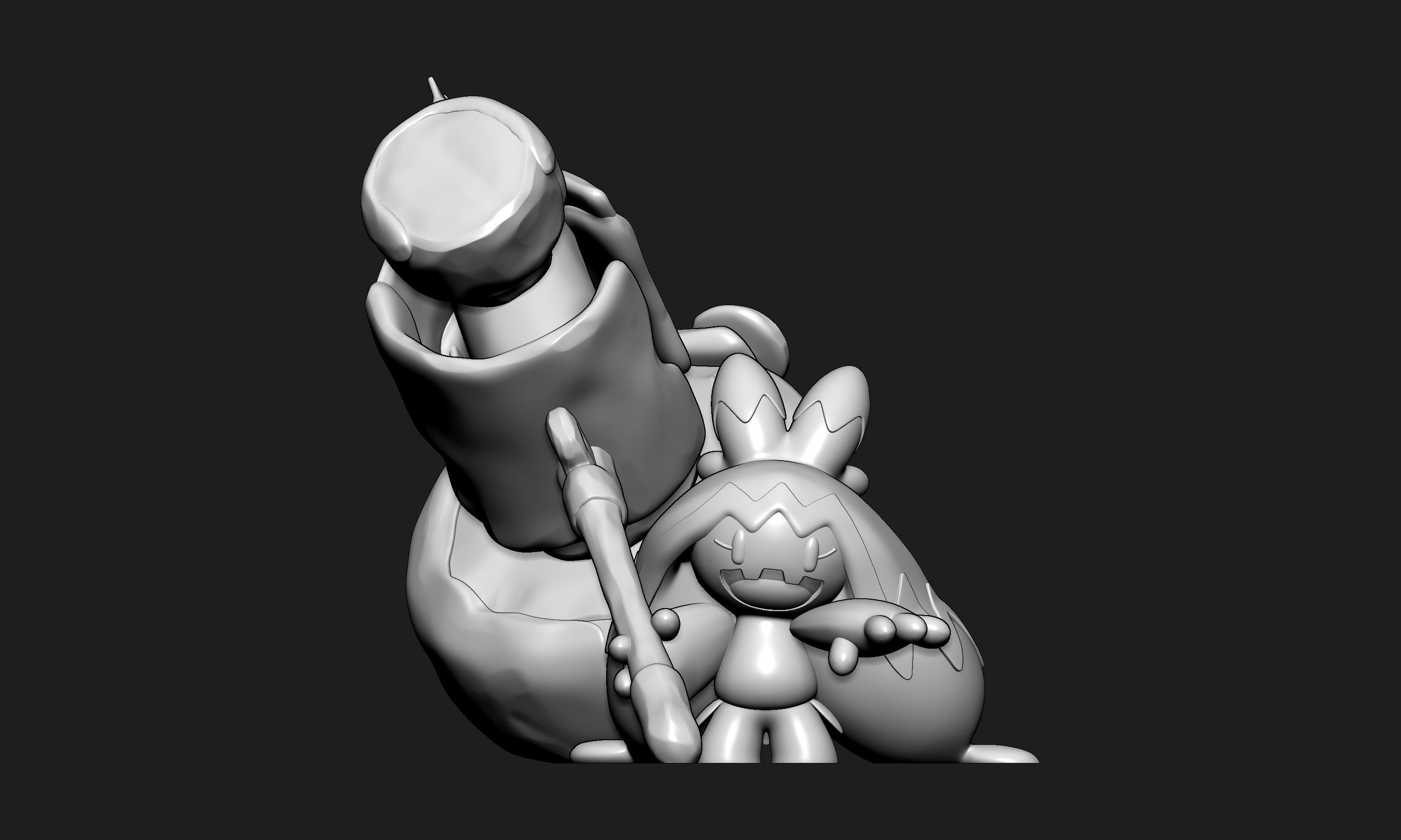 Pokemon - Tinkaton with 2 poses 3D print model_7