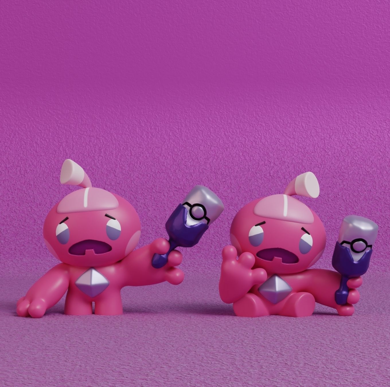 Pokemon - Tinkatink Tinkatuff and Tinkaton with 2 poses 3D print model_2