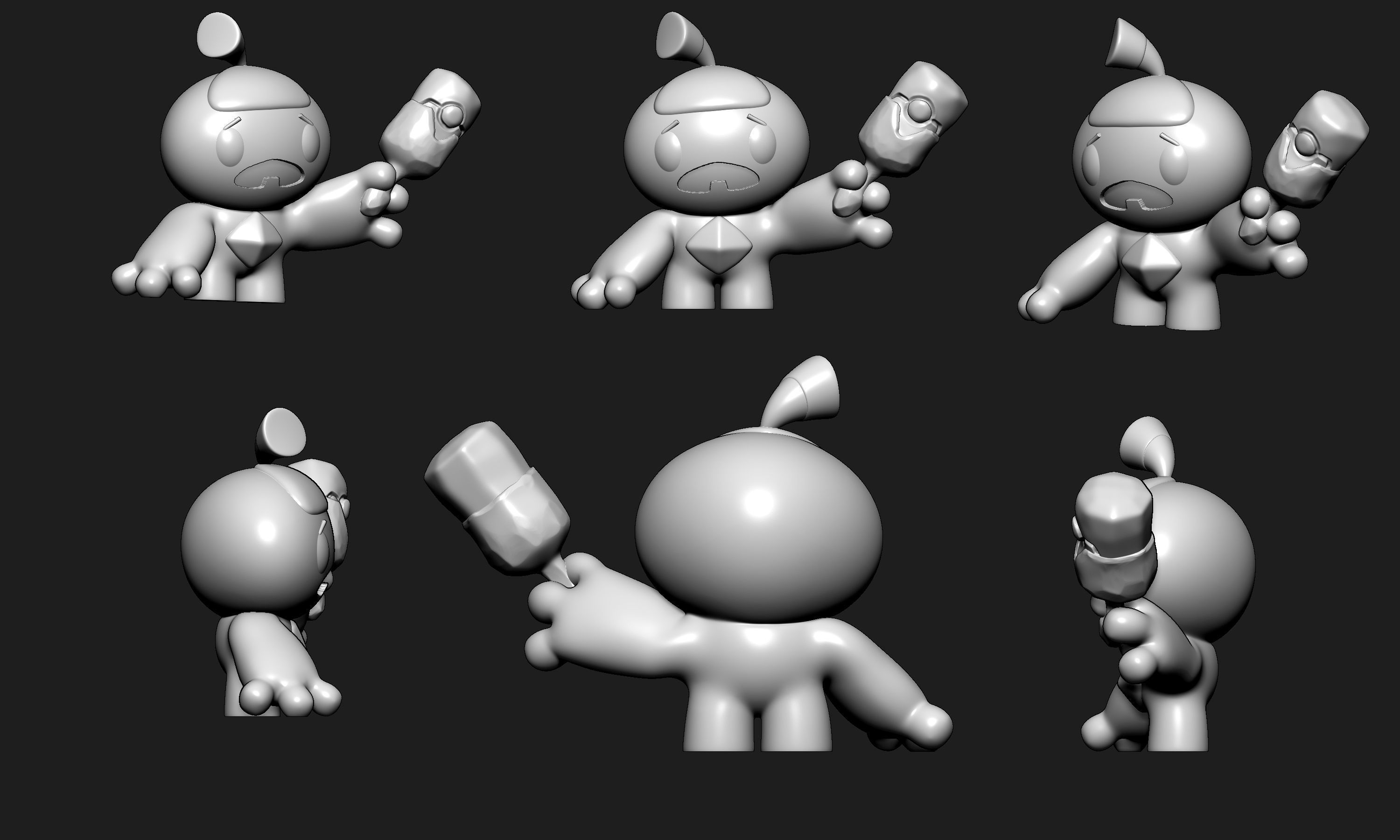 Pokemon - Tinkatink Tinkatuff and Tinkaton with 2 poses 3D print model_6