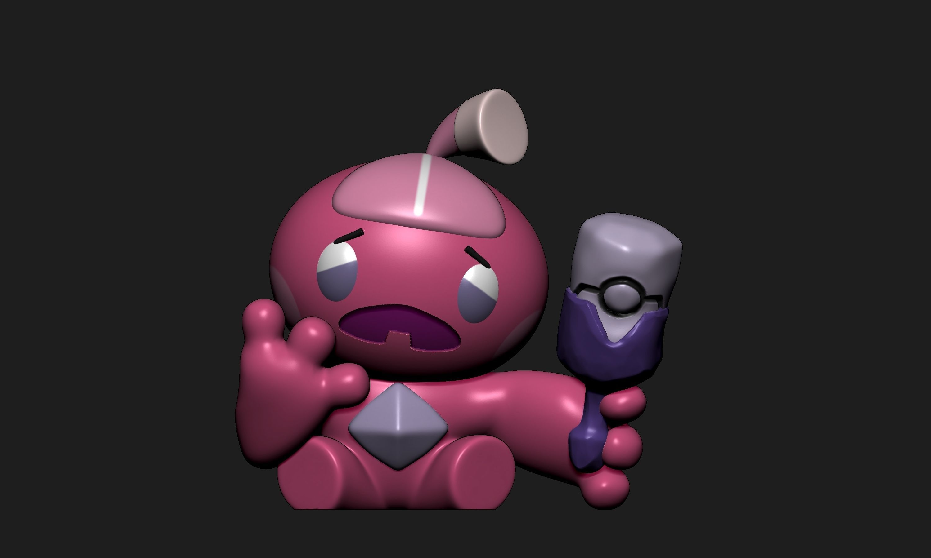 Pokemon - Tinkatink Tinkatuff and Tinkaton with 2 poses 3D print model_3