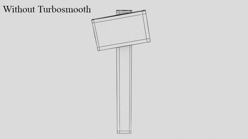 Wooden Danger Sign Low-poly 3D model_2