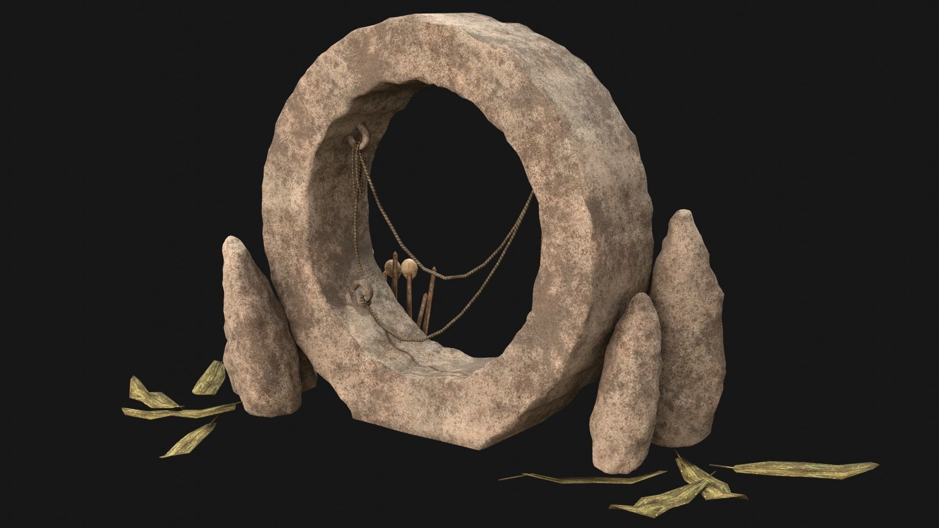 CULT SACRIFICE PLACE JUNGLE SWAMP TRIBE TRIBAL AAA COLLECTION Low-poly 3D model_35