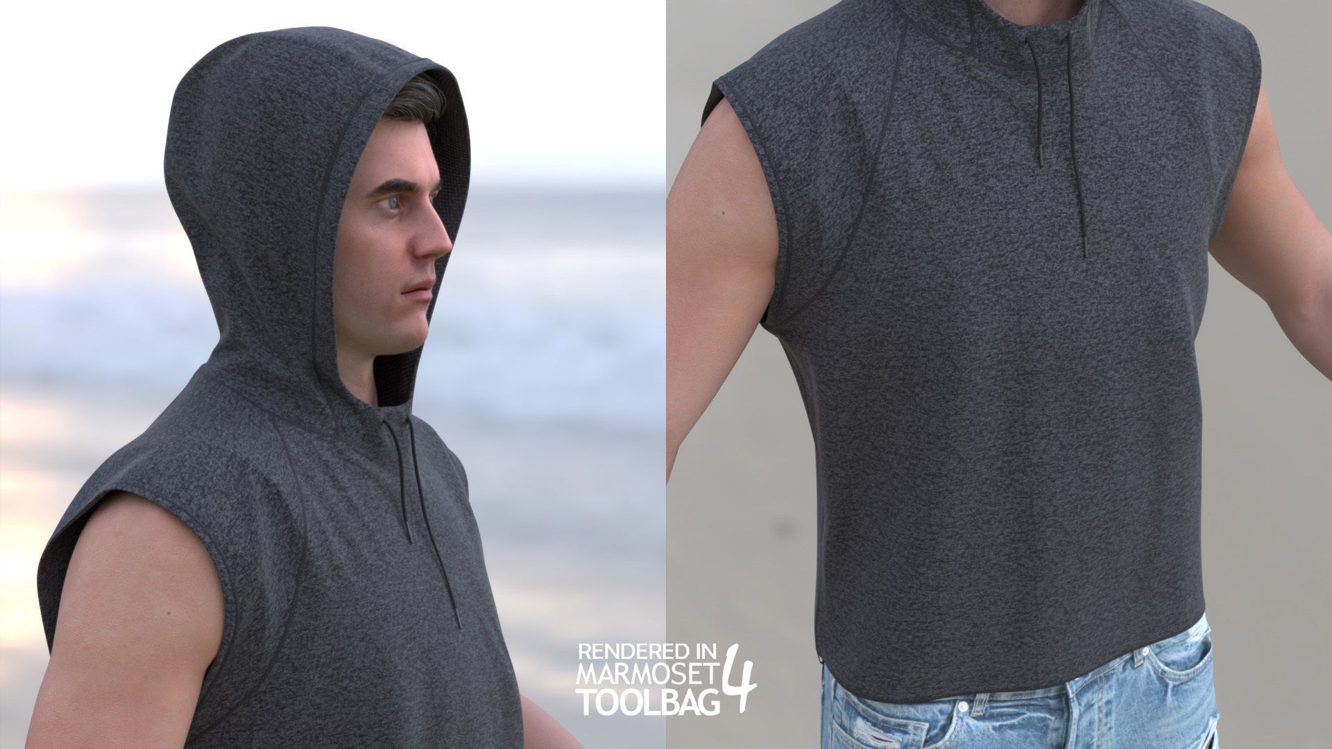 Man - Summer Outfit 12 - Modular - Rigged Low-poly 3D model_13