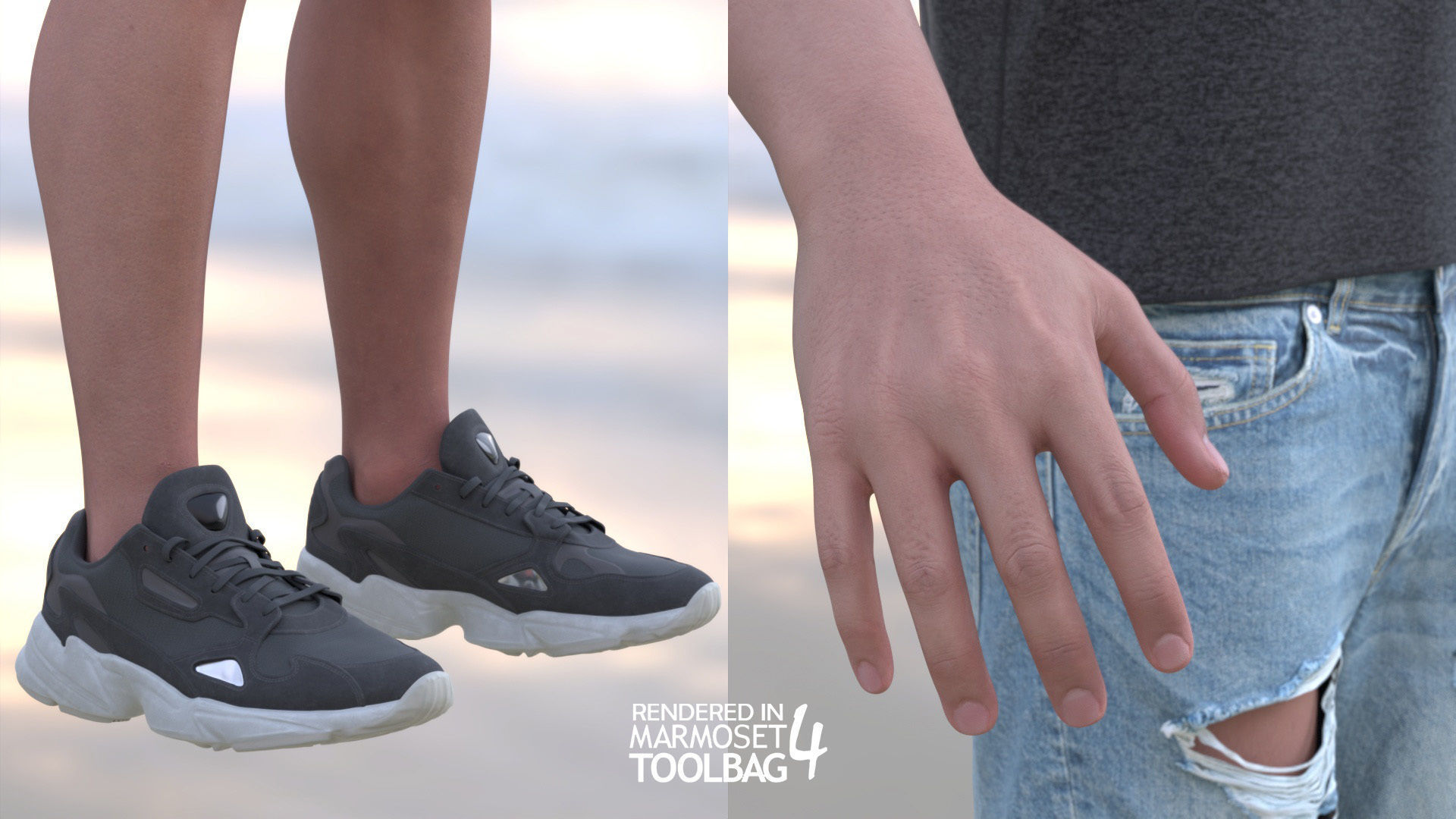 Man - Summer Outfit 12 - Modular - Rigged Low-poly 3D model_12