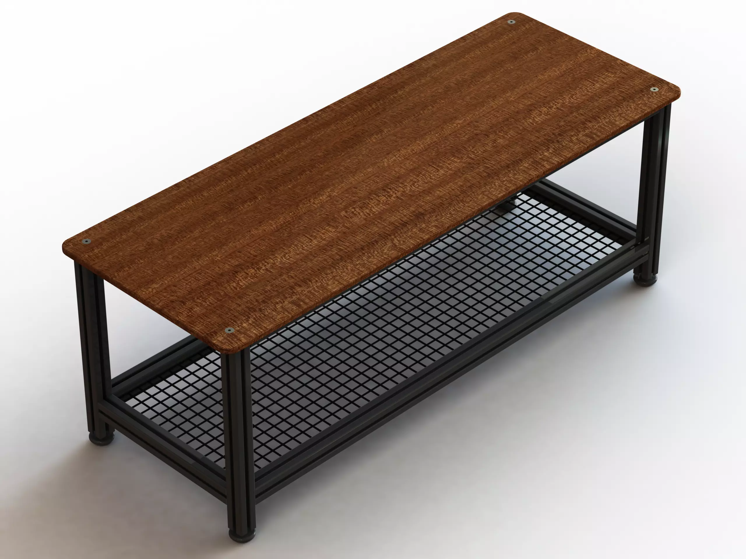 Aluminum Industrial Coffee Table 3D model