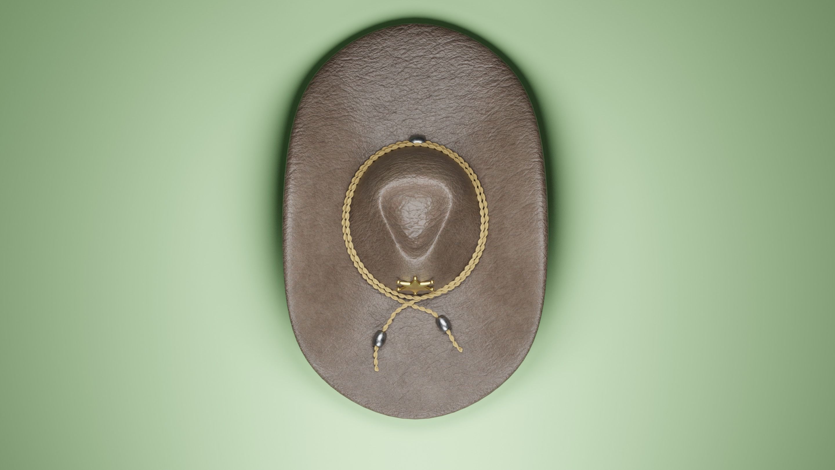 Cowboy Hat Low-poly 3D model_5