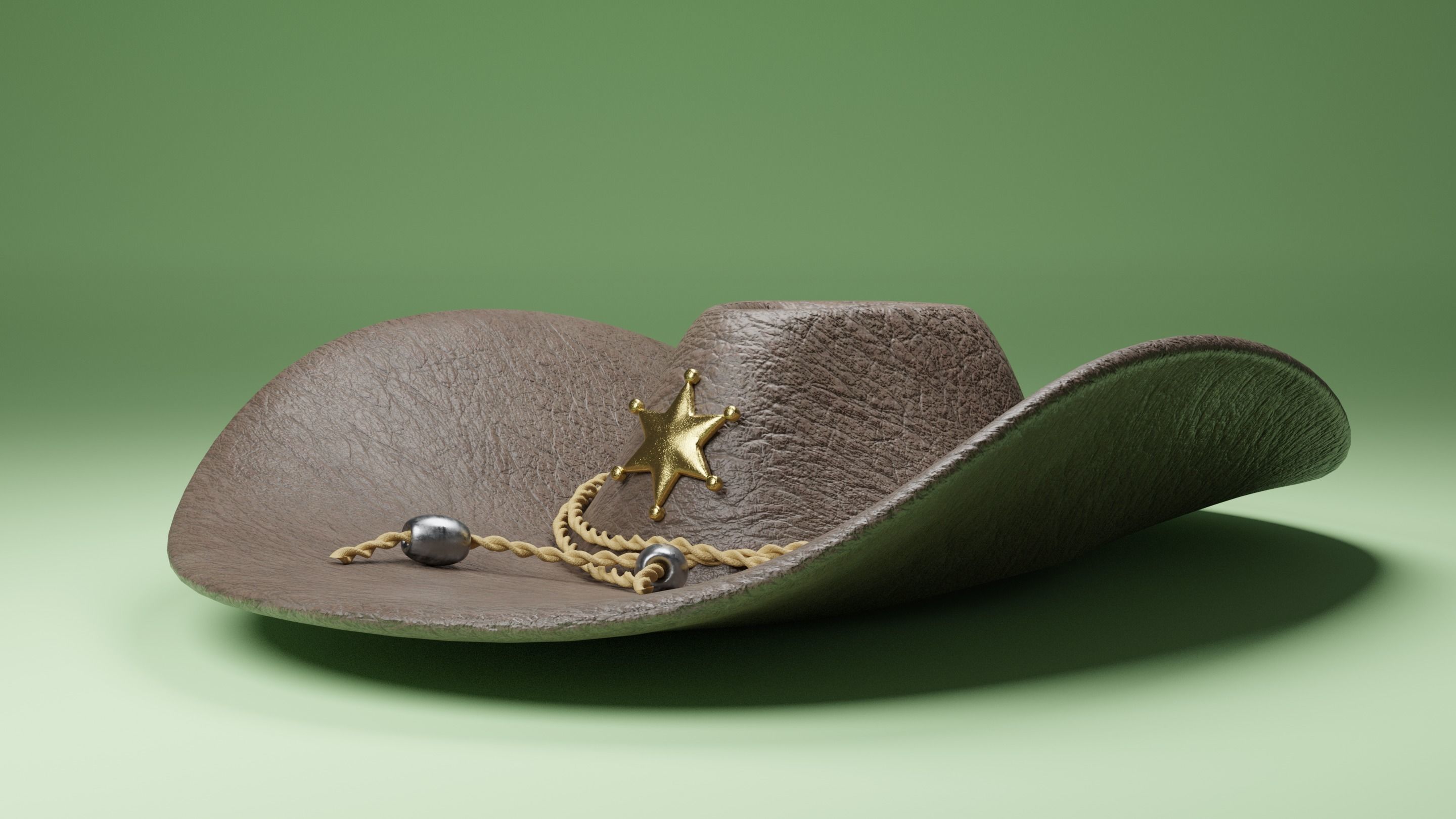 Cowboy Hat Low-poly 3D model_4