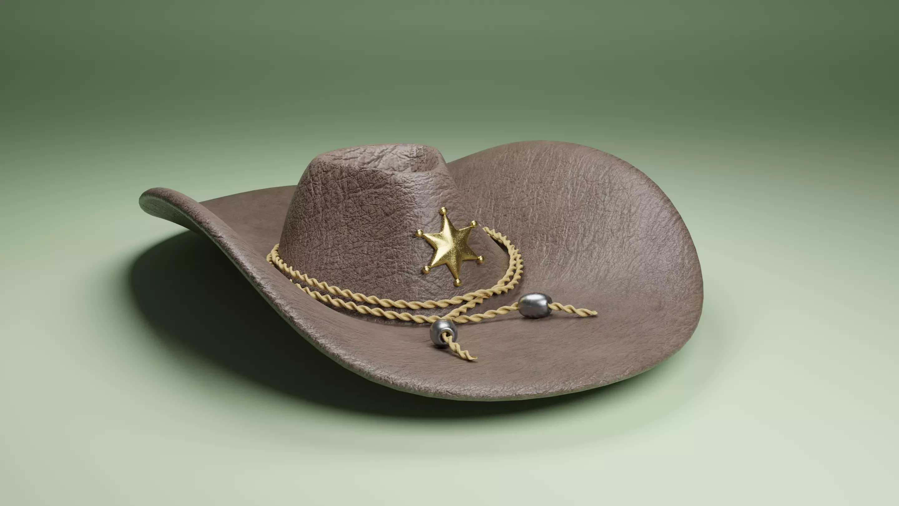 Cowboy Hat Low-poly 3D model_0