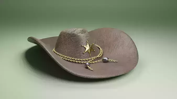 Cowboy Hat Low-poly 3D model