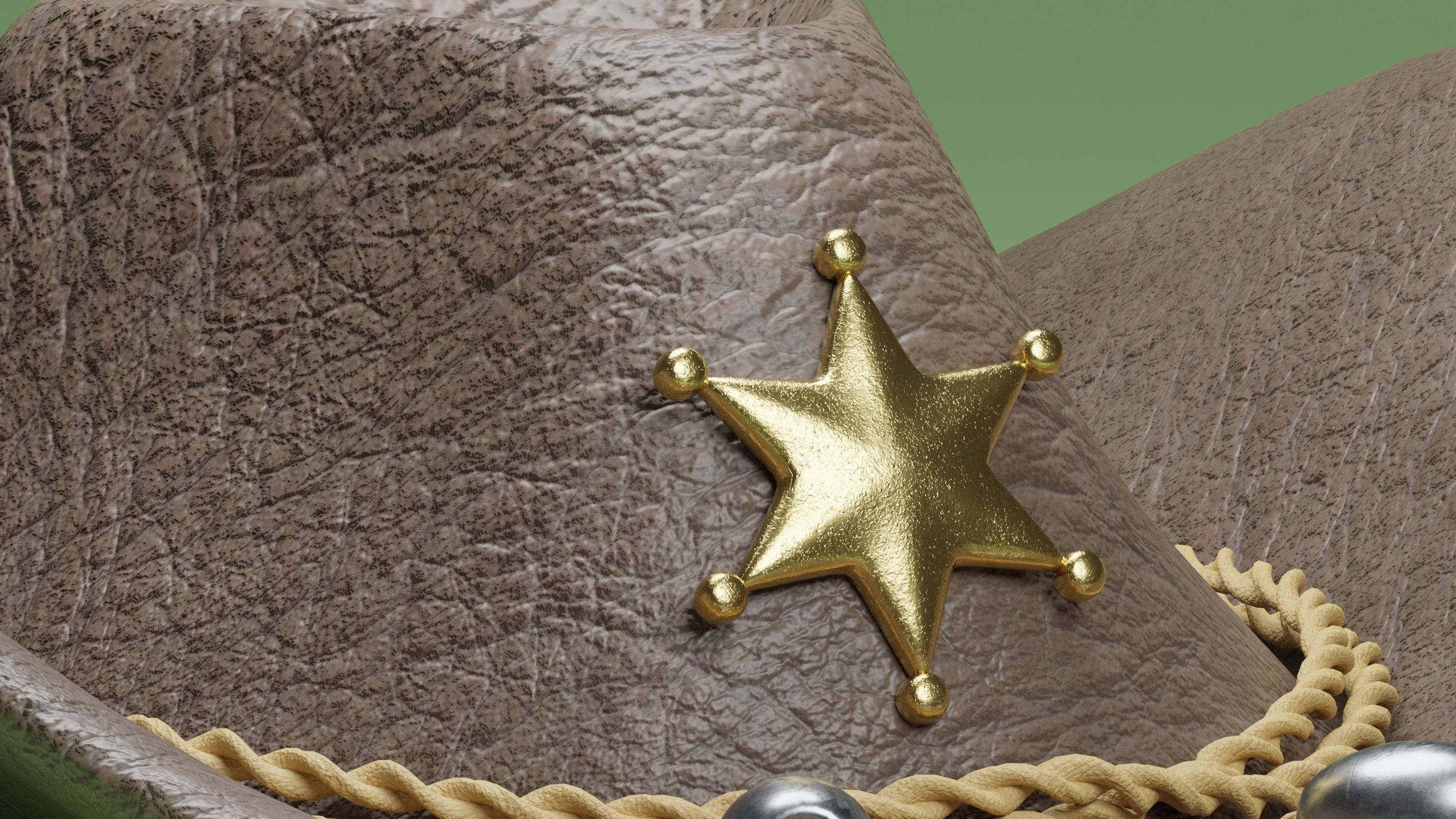 Cowboy Hat Low-poly 3D model_3