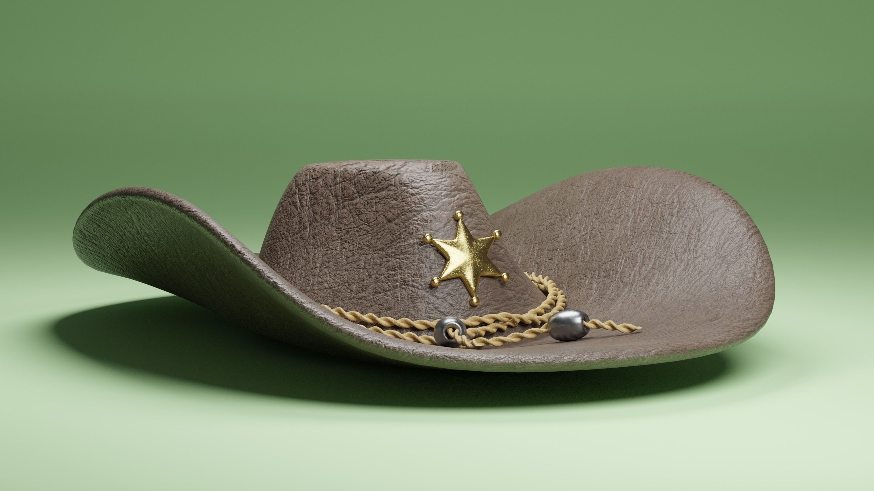 Cowboy Hat Low-poly 3D model_2