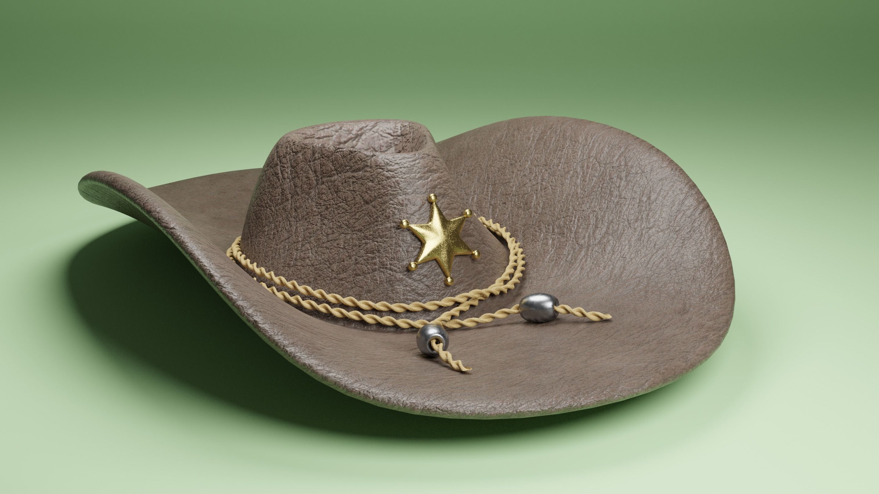 Cowboy Hat Low-poly 3D model_1