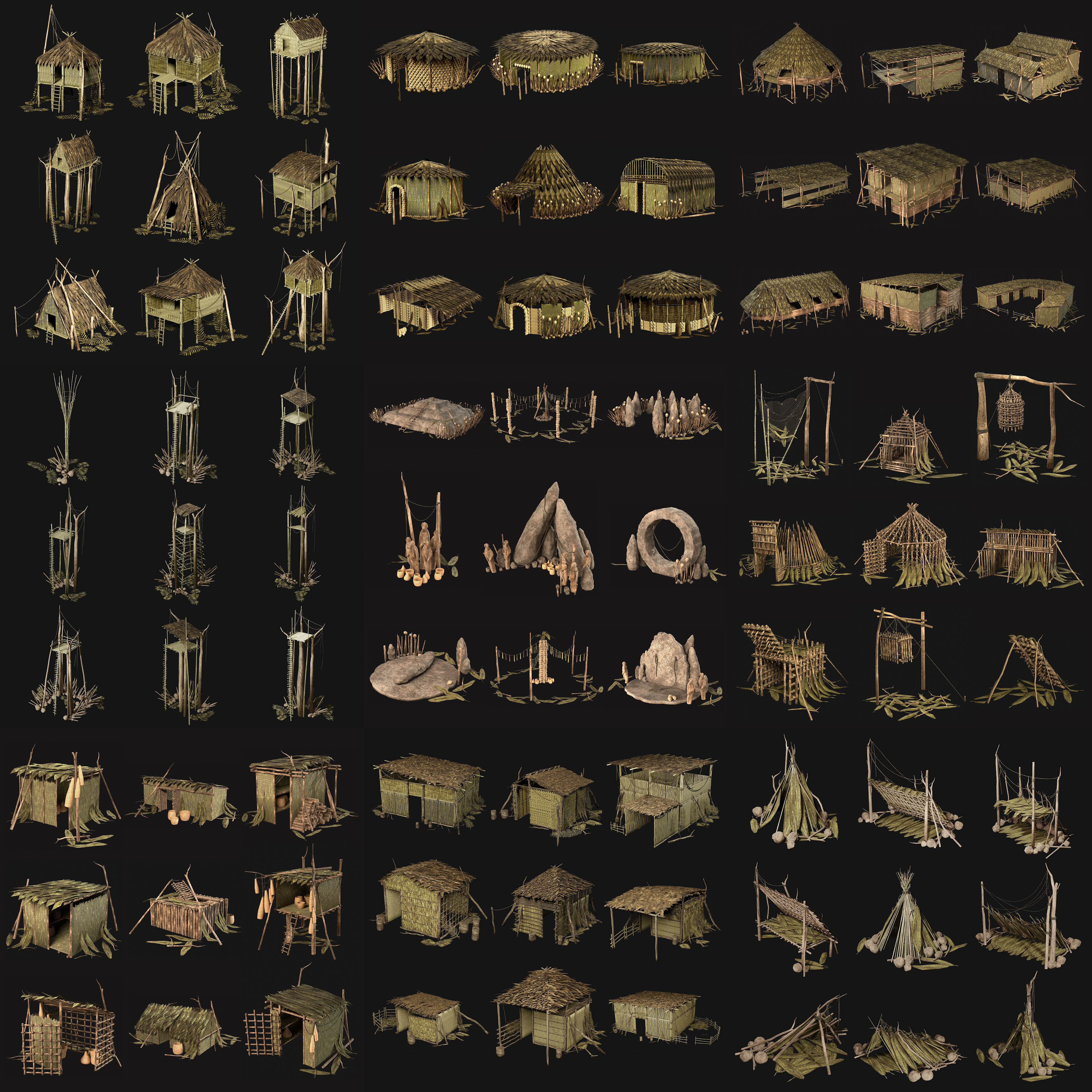 JUNGLE SWAMP CITY TRIBAL VILLAGE MEGA BUILDER AAA COLLECTION _11