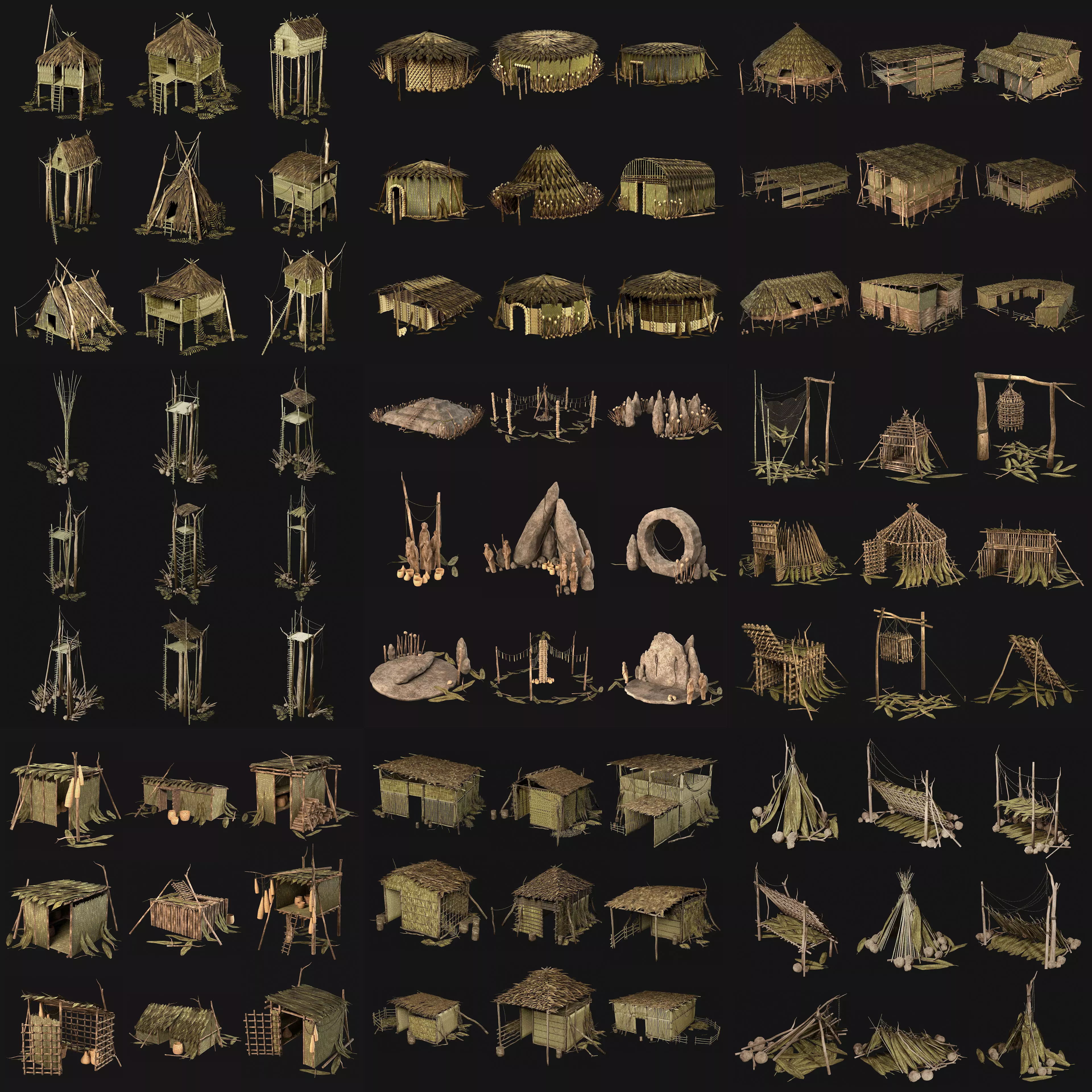 JUNGLE SWAMP CITY TRIBAL VILLAGE MEGA BUILDER AAA COLLECTION _0