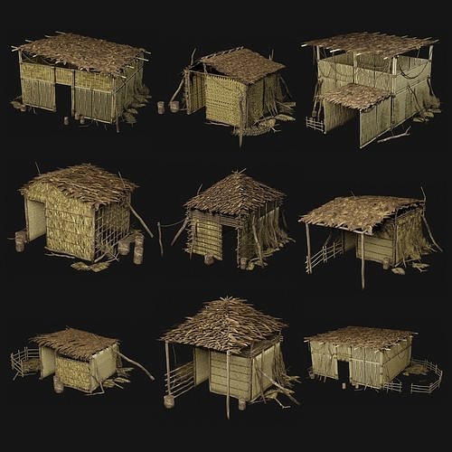 JUNGLE SWAMP CITY TRIBAL VILLAGE MEGA BUILDER AAA COLLECTION 3D Model Pack 4