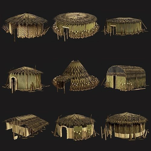 JUNGLE SWAMP CITY TRIBAL VILLAGE MEGA BUILDER AAA COLLECTION 3D Model Pack 6