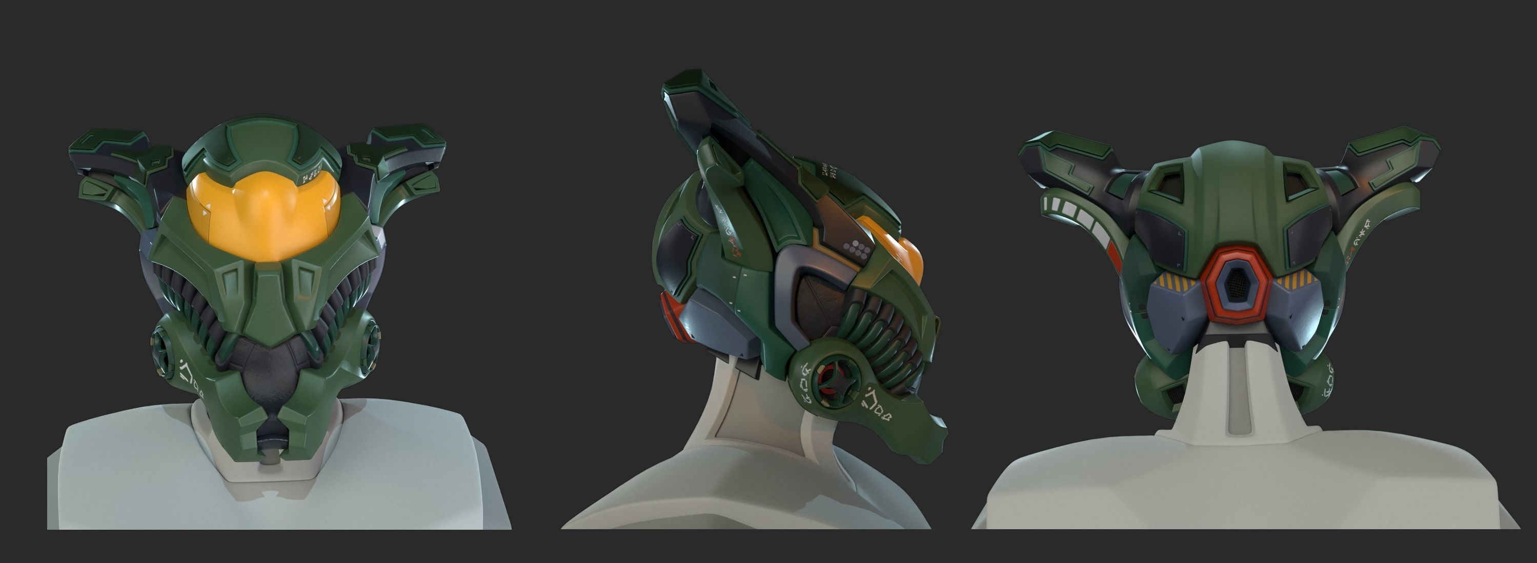 Elien Helmet 01 03 3D model_1