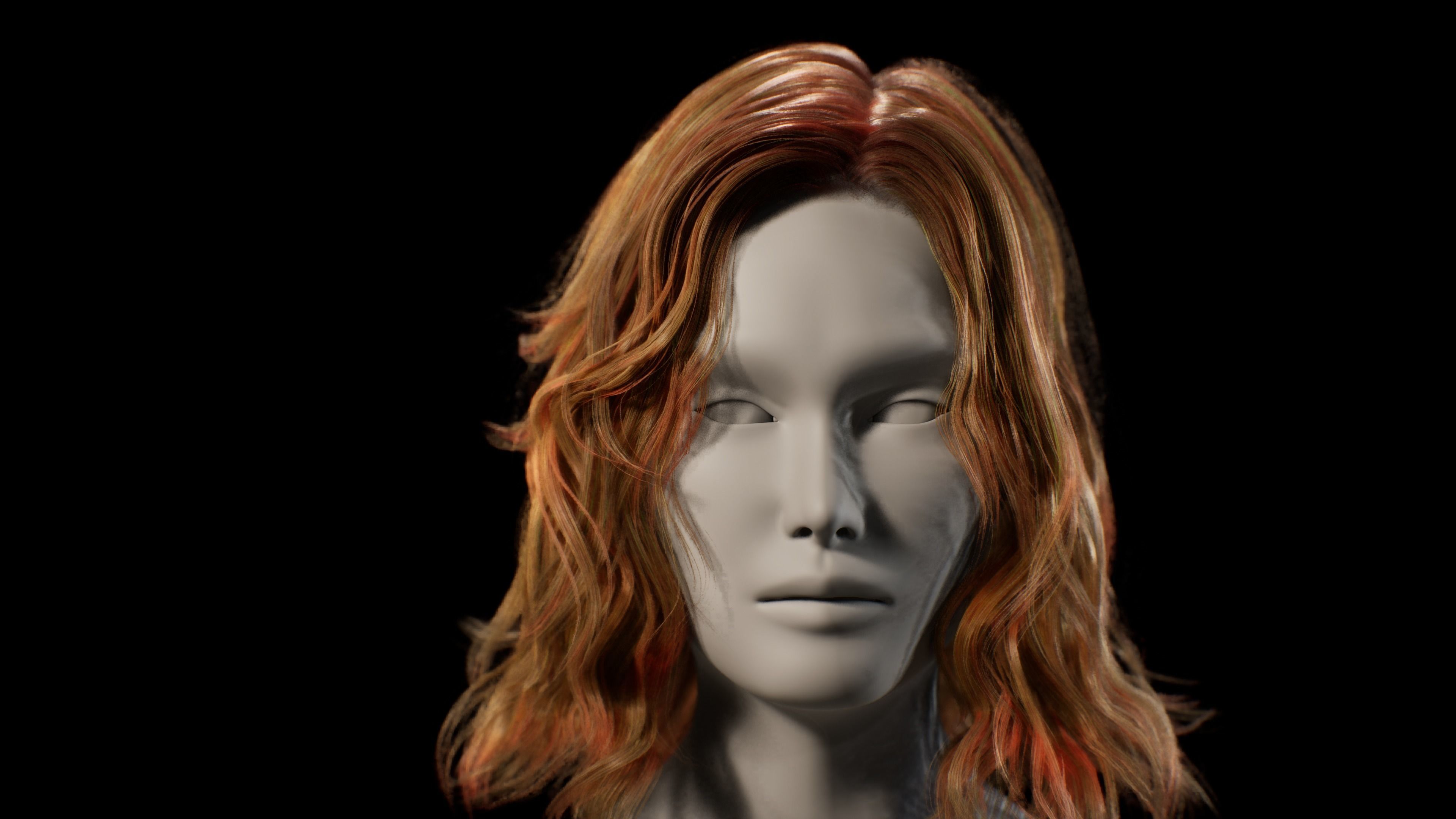 Unreal Enigine Ultimate Hair Shader Low-poly 3D model_8