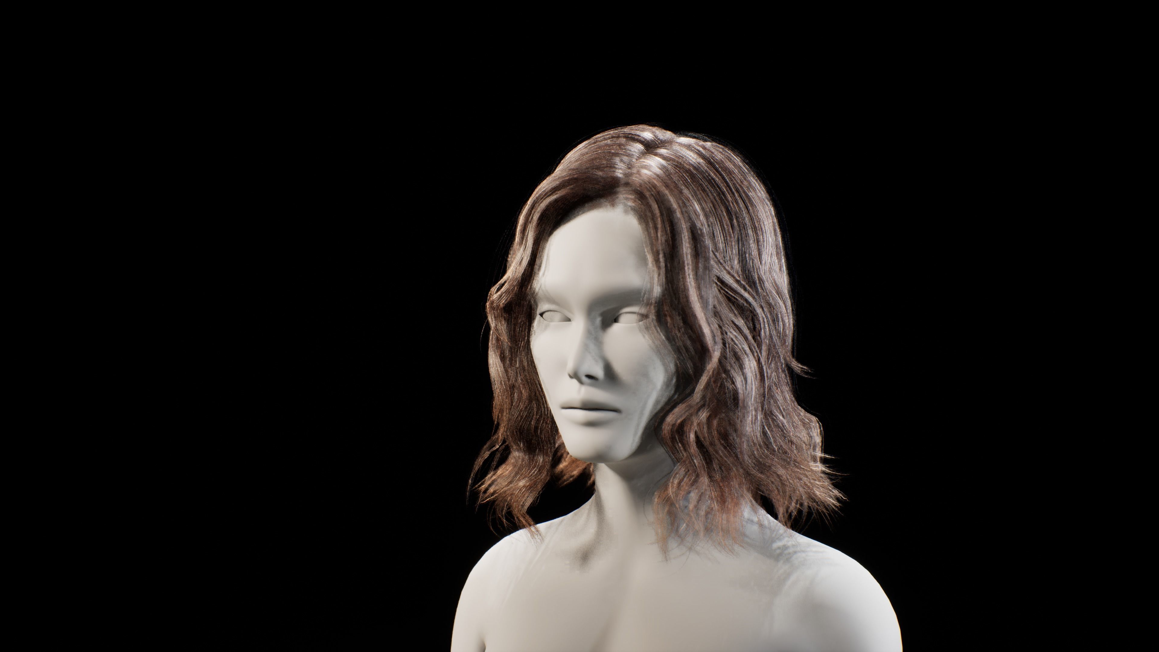 Unreal Enigine Ultimate Hair Shader Low-poly 3D model_12