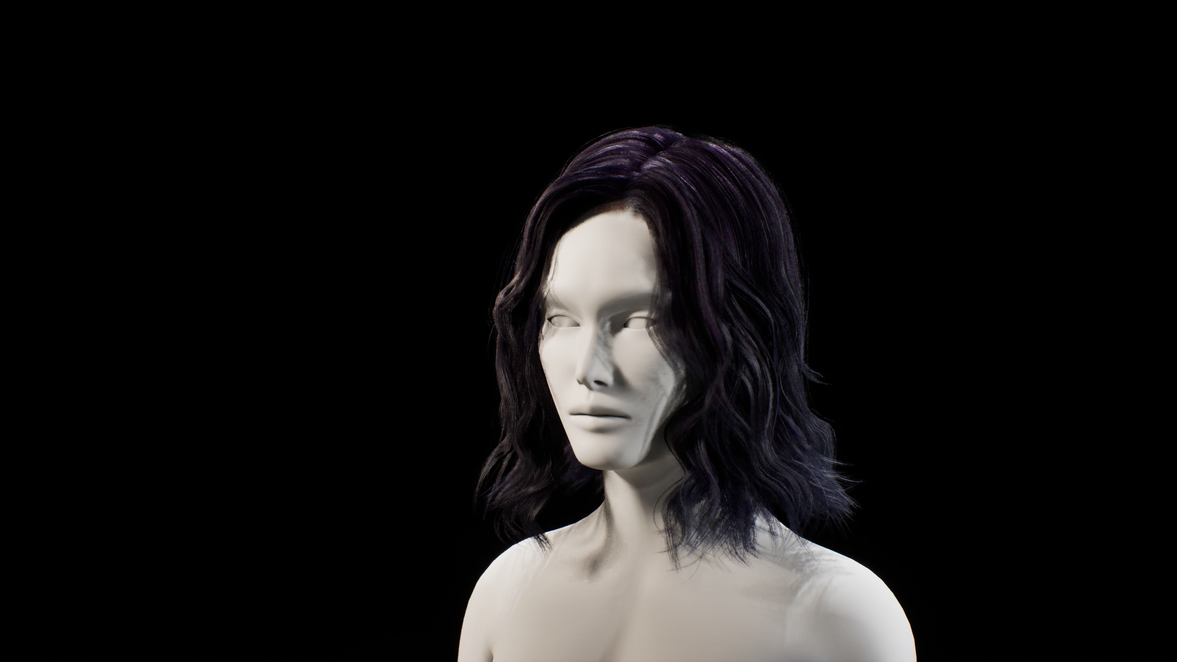 Unreal Enigine Ultimate Hair Shader Low-poly 3D model_14