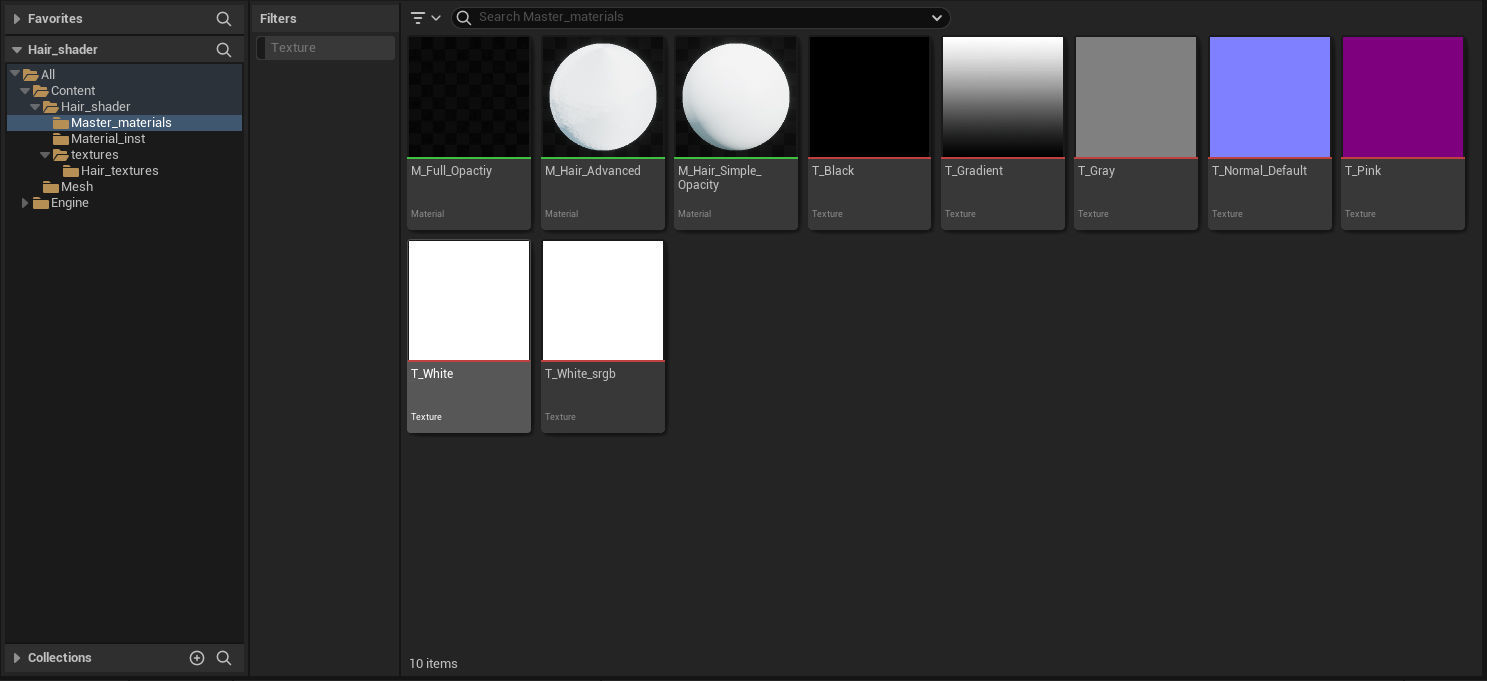 Unreal Enigine Ultimate Hair Shader Low-poly 3D model_6