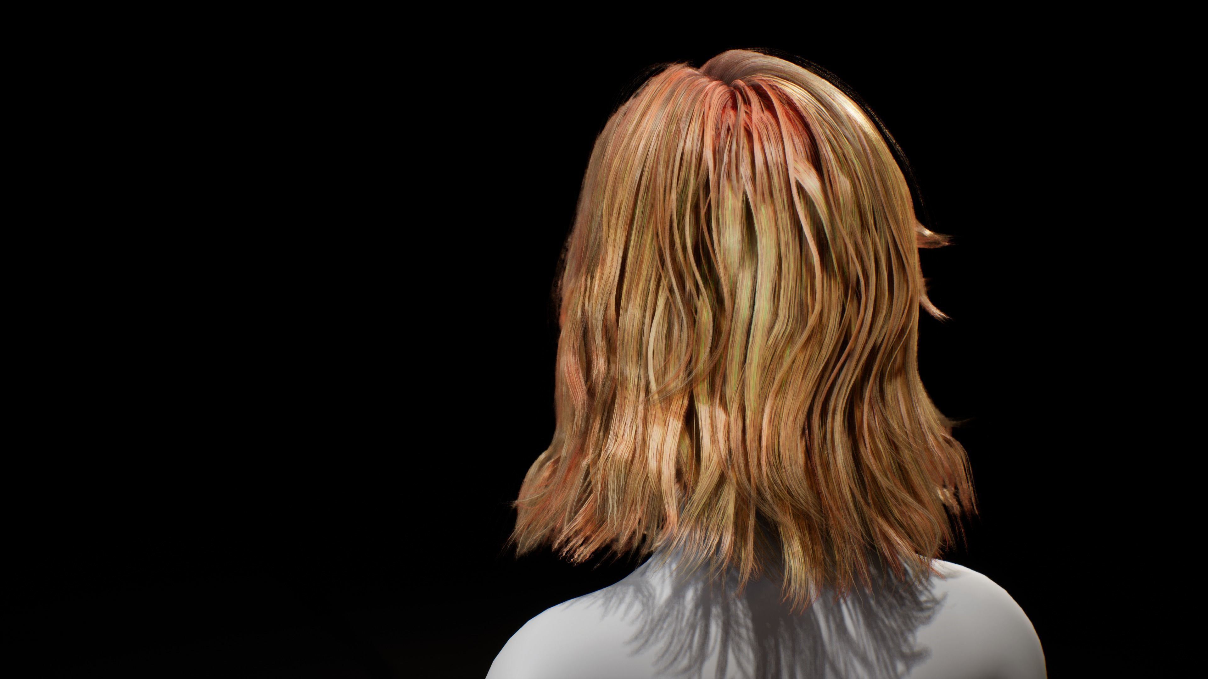 Unreal Enigine Ultimate Hair Shader Low-poly 3D model_10