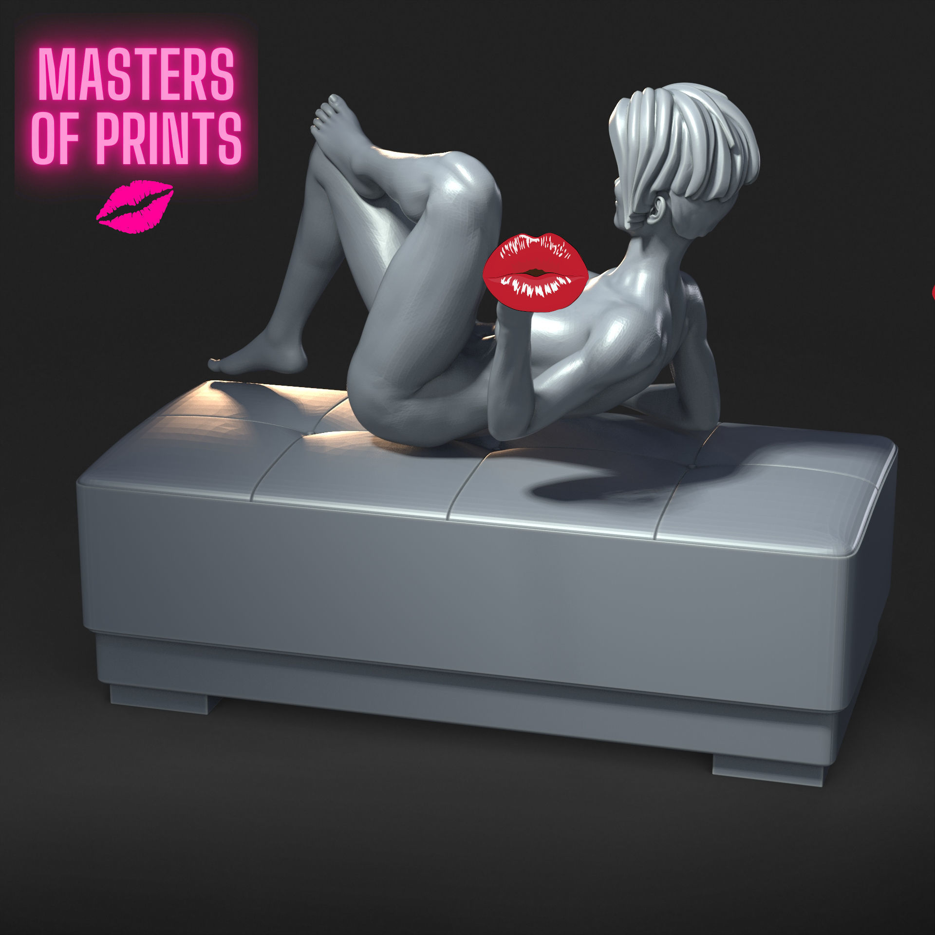 sexy pose - NSFW - EROTIC MINIATURE 75 MM SCALE 3D print model_1