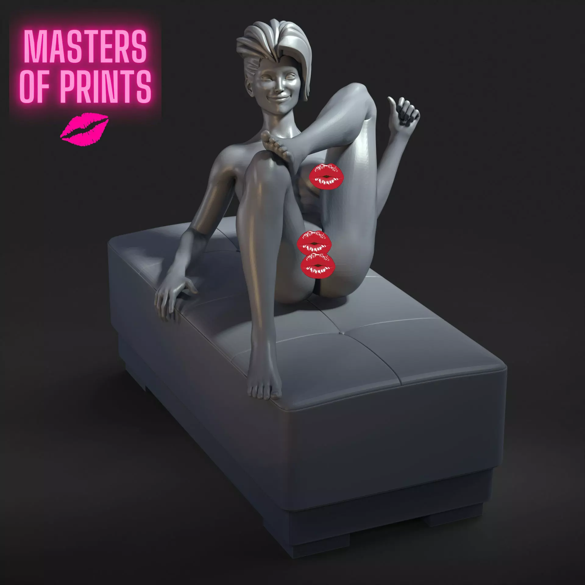 sexy pose - NSFW - EROTIC MINIATURE 75 MM SCALE 3D print model_0
