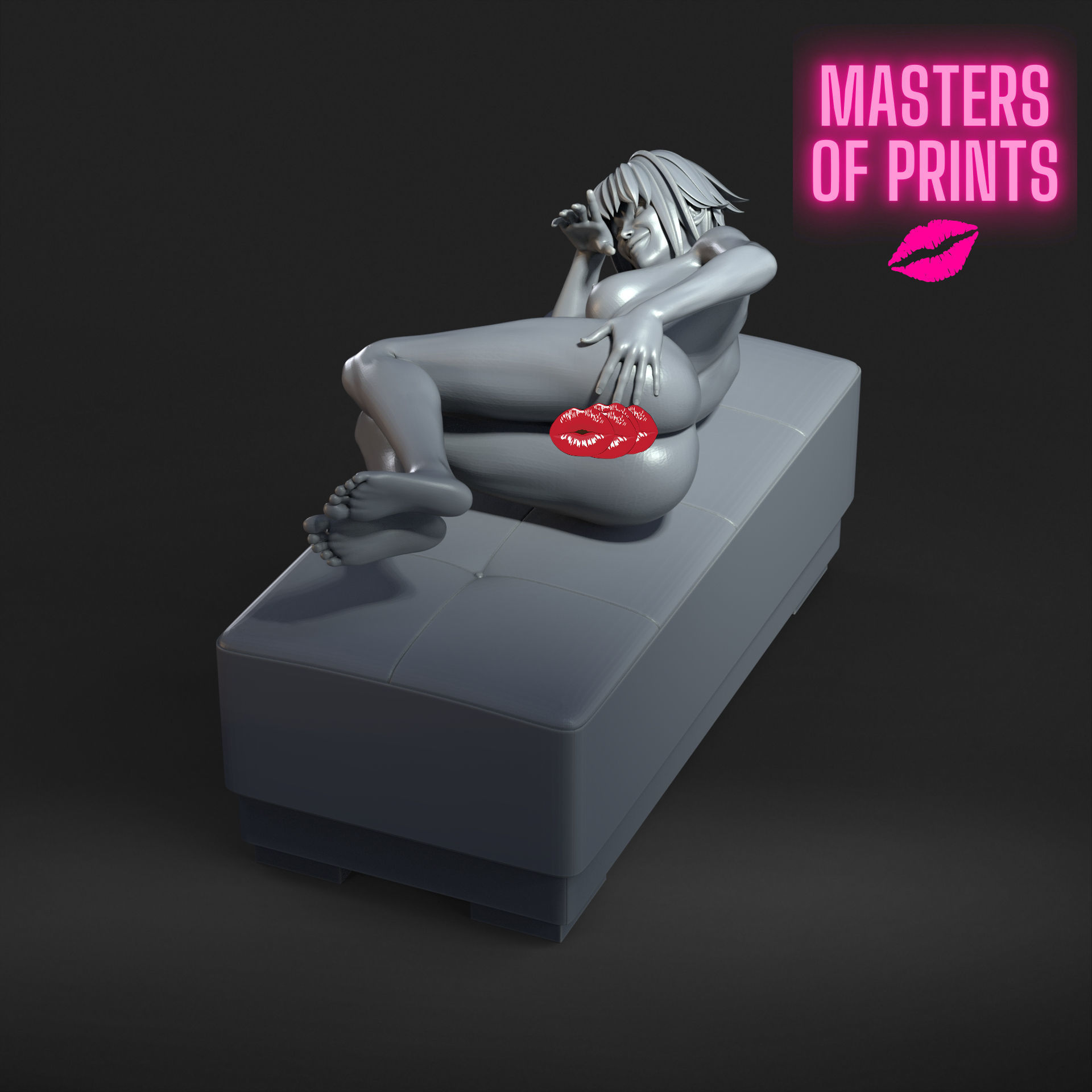 sexy pose - NSFW - EROTIC MINIATURE 75 MM SCALE 3D print model_1