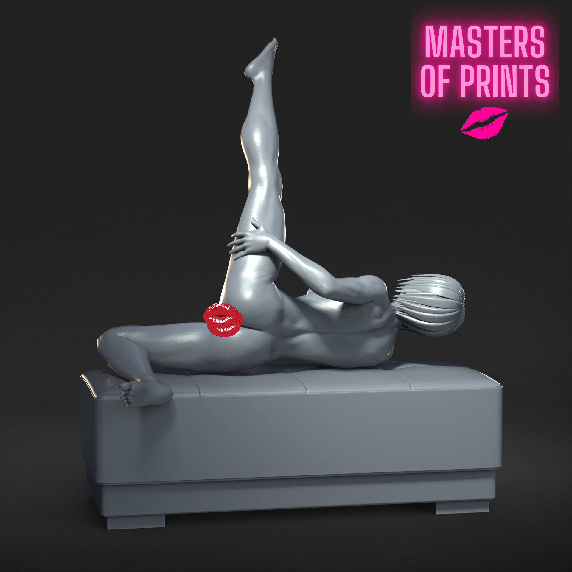sexy pose - NSFW - EROTIC MINIATURE 75 MM SCALE 3D print model_1