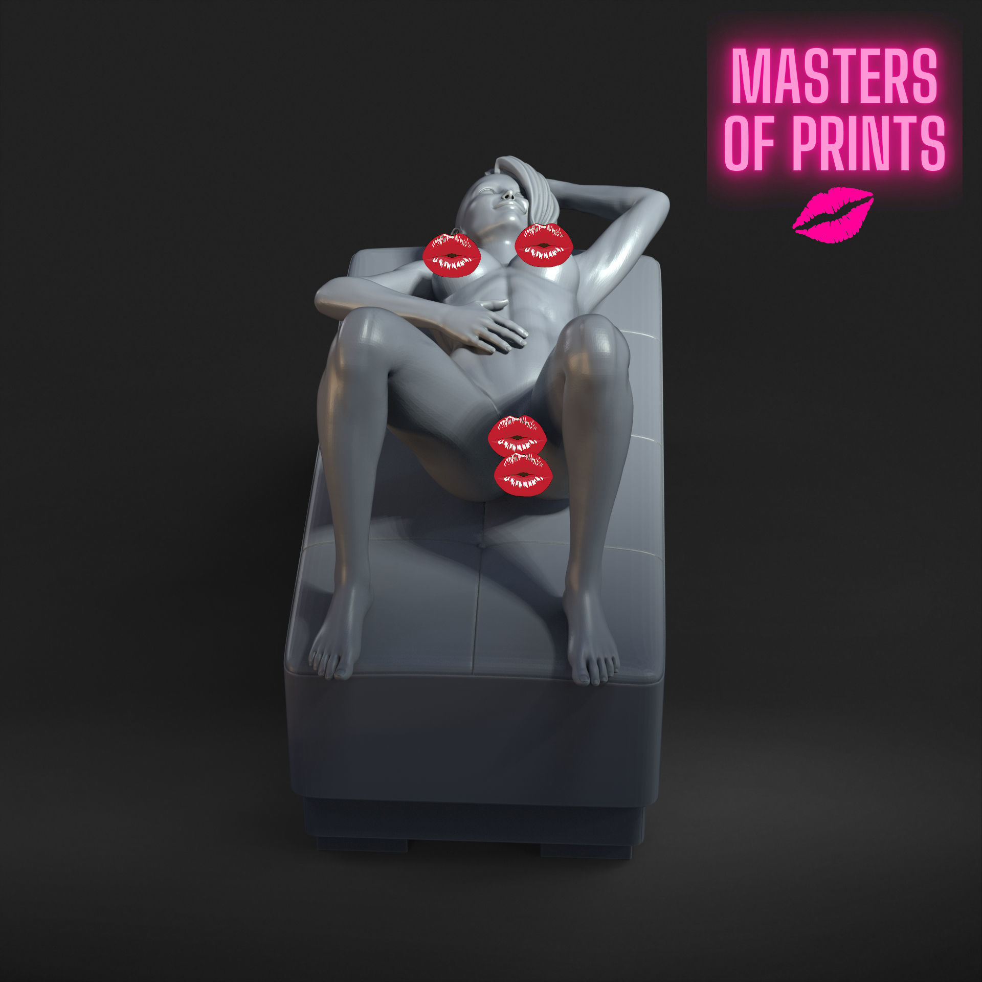 sexy pose - NSFW - EROTIC MINIATURE 75 MM SCALE 3D print model_1