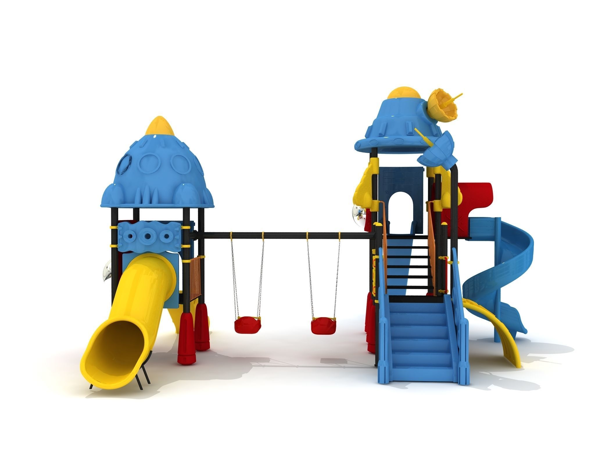 High Detail Space Kids Playground 01 3D model_2