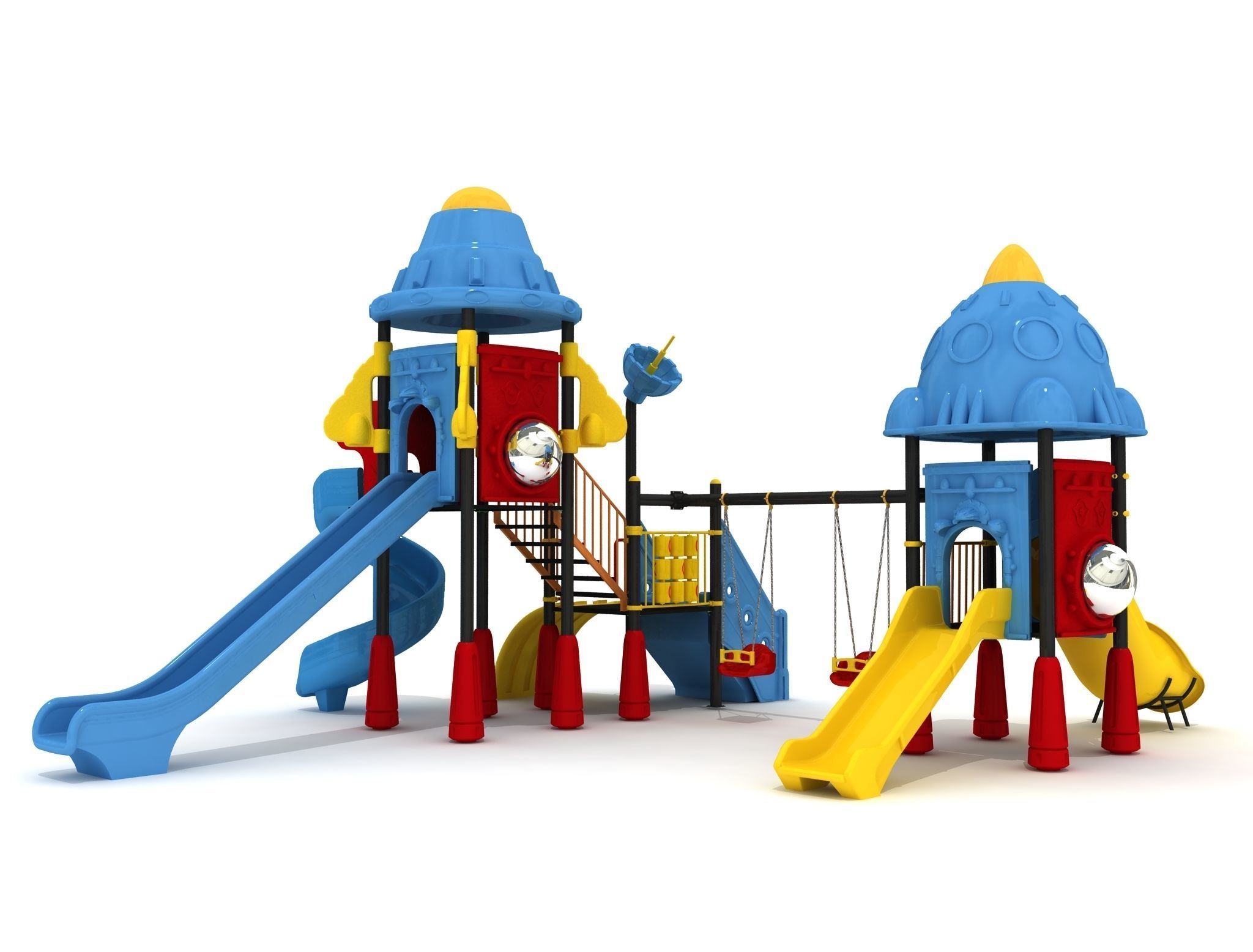 High Detail Space Kids Playground 01 3D model_5