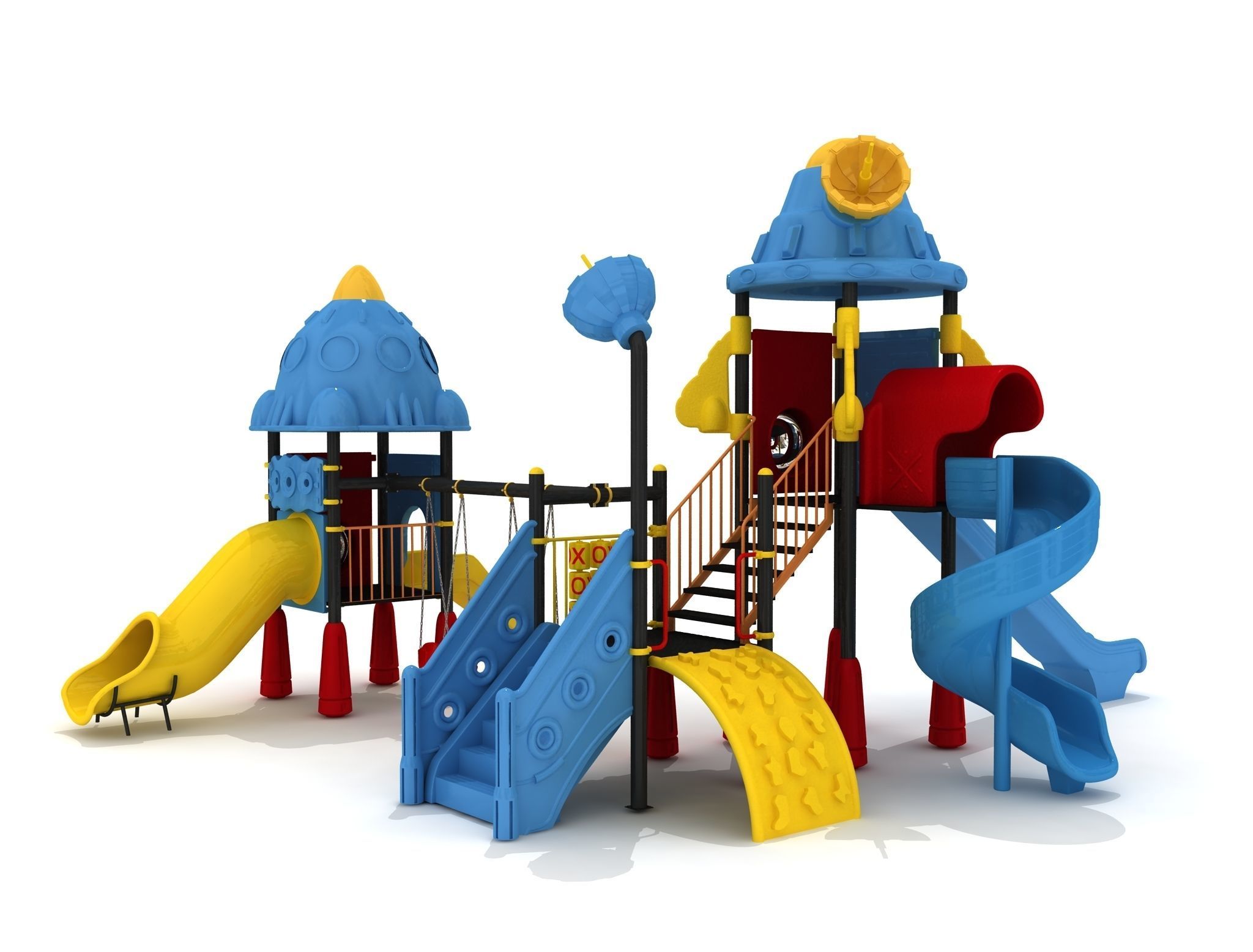 High Detail Space Kids Playground 01 3D model_1