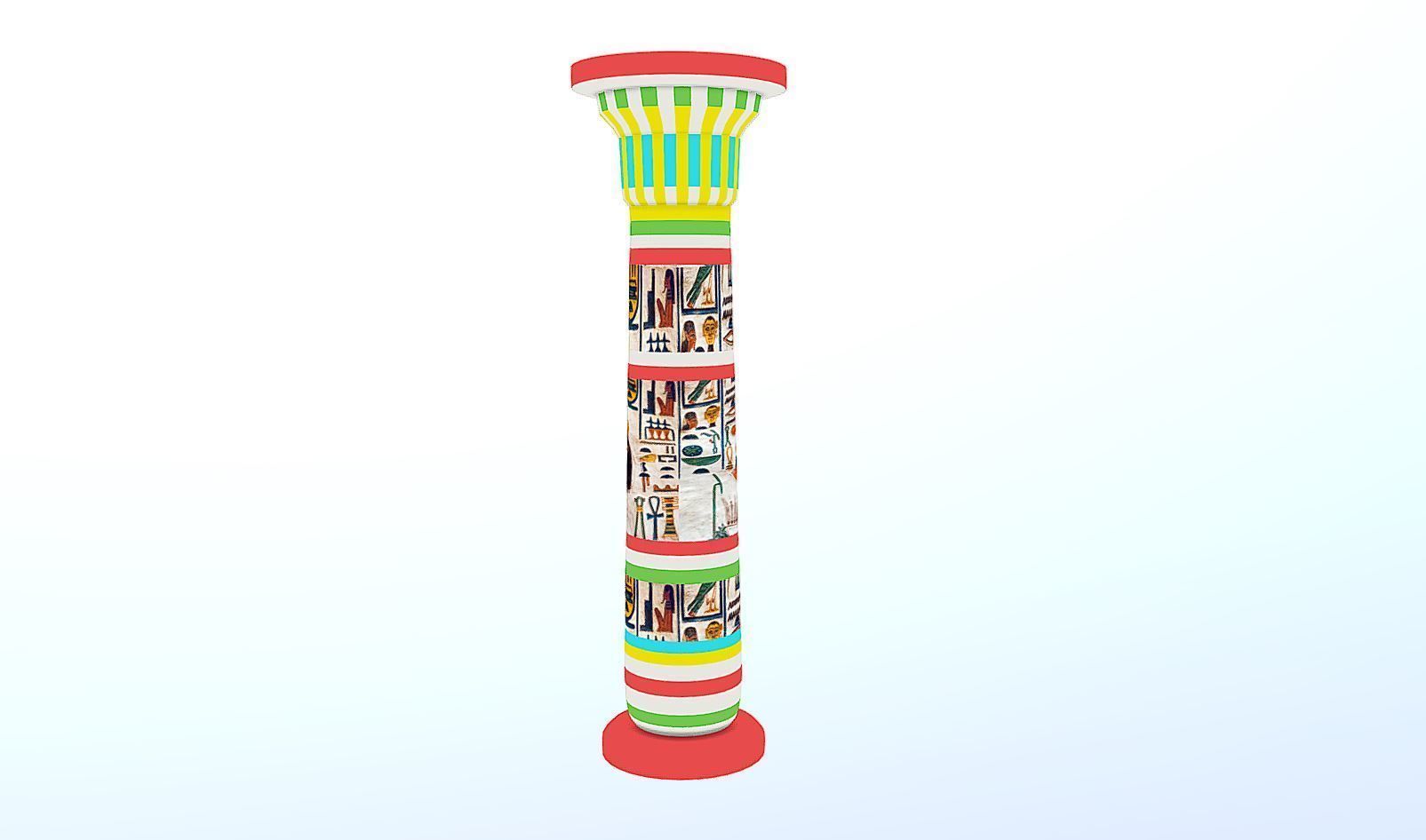 3D model Ancient Egypt Column VR / AR / low-poly | CGTrader
