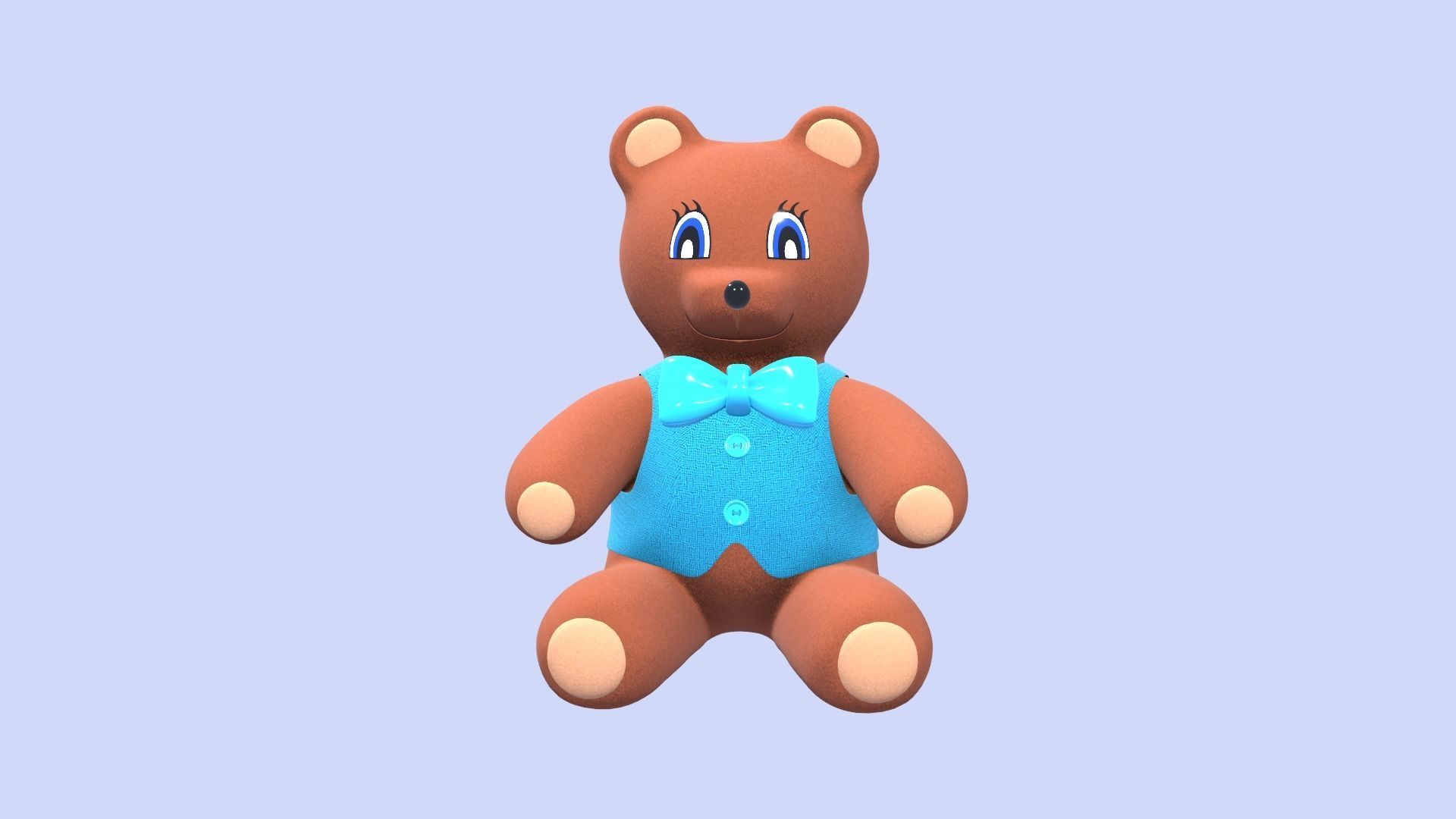 Teddy Bears Toys Brown Stuffed  3D Model Collection_15