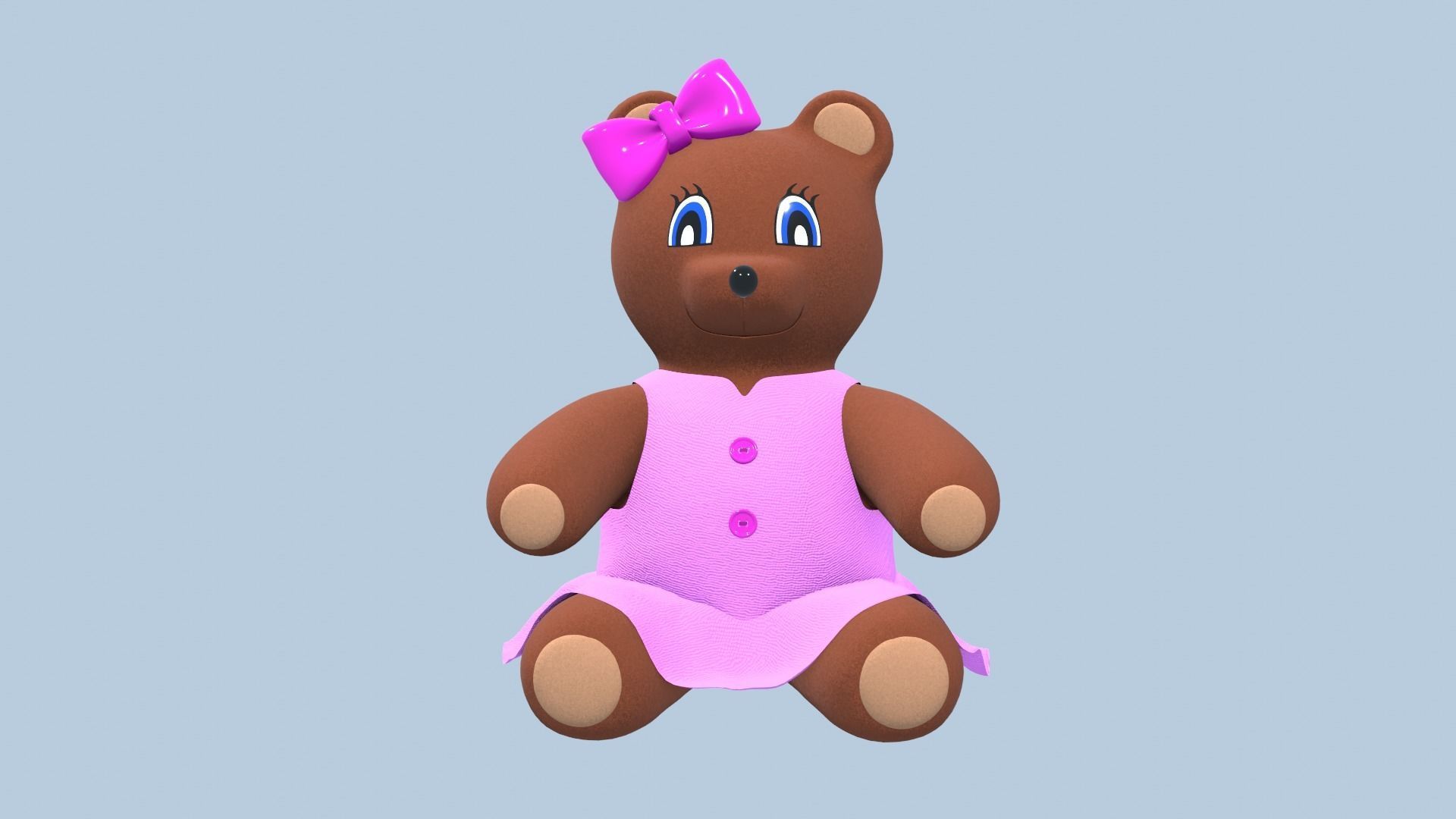Teddy Bears Toys Brown Stuffed  3D Model Collection_24