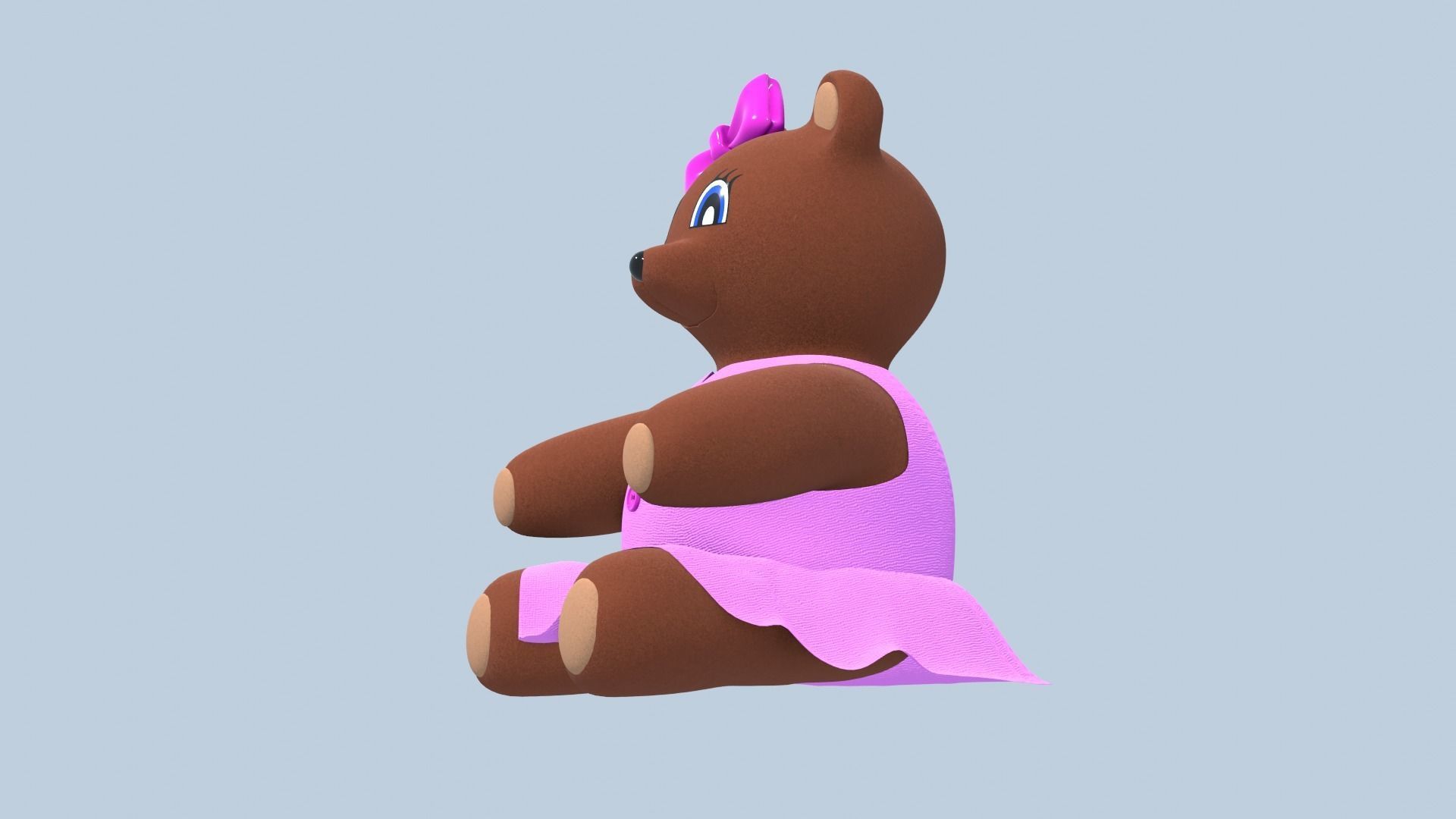Teddy Bears Toys Brown Stuffed  3D Model Collection_25