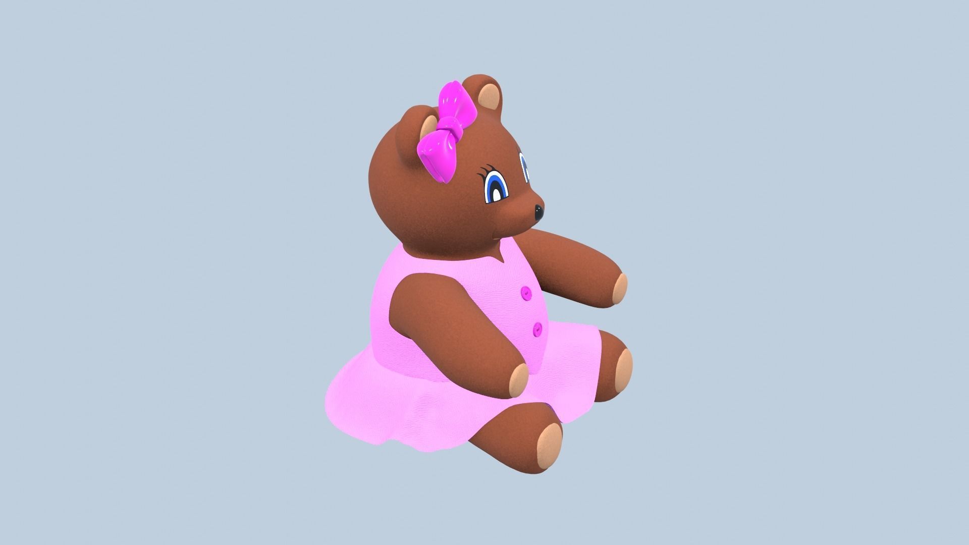 Teddy Bears Toys Brown Stuffed  3D Model Collection_23
