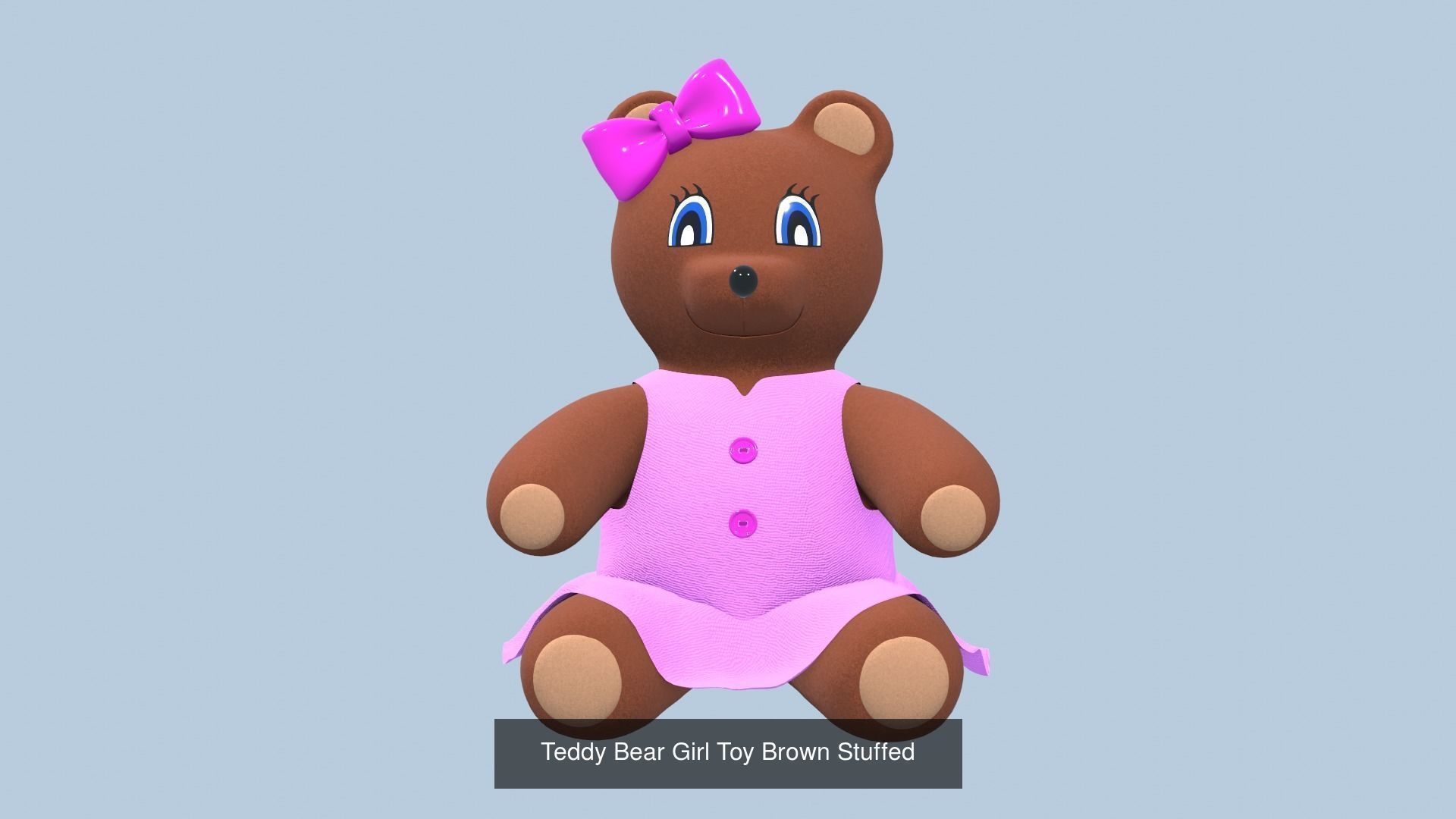Teddy Bears Toys Brown Stuffed  3D Model Collection_9