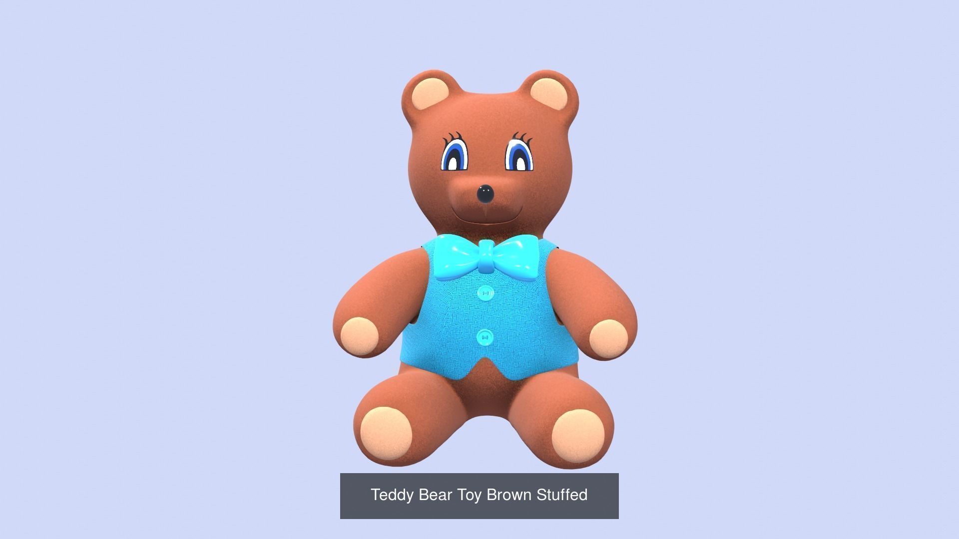 Teddy Bears Toys Brown Stuffed  3D Model Collection_8
